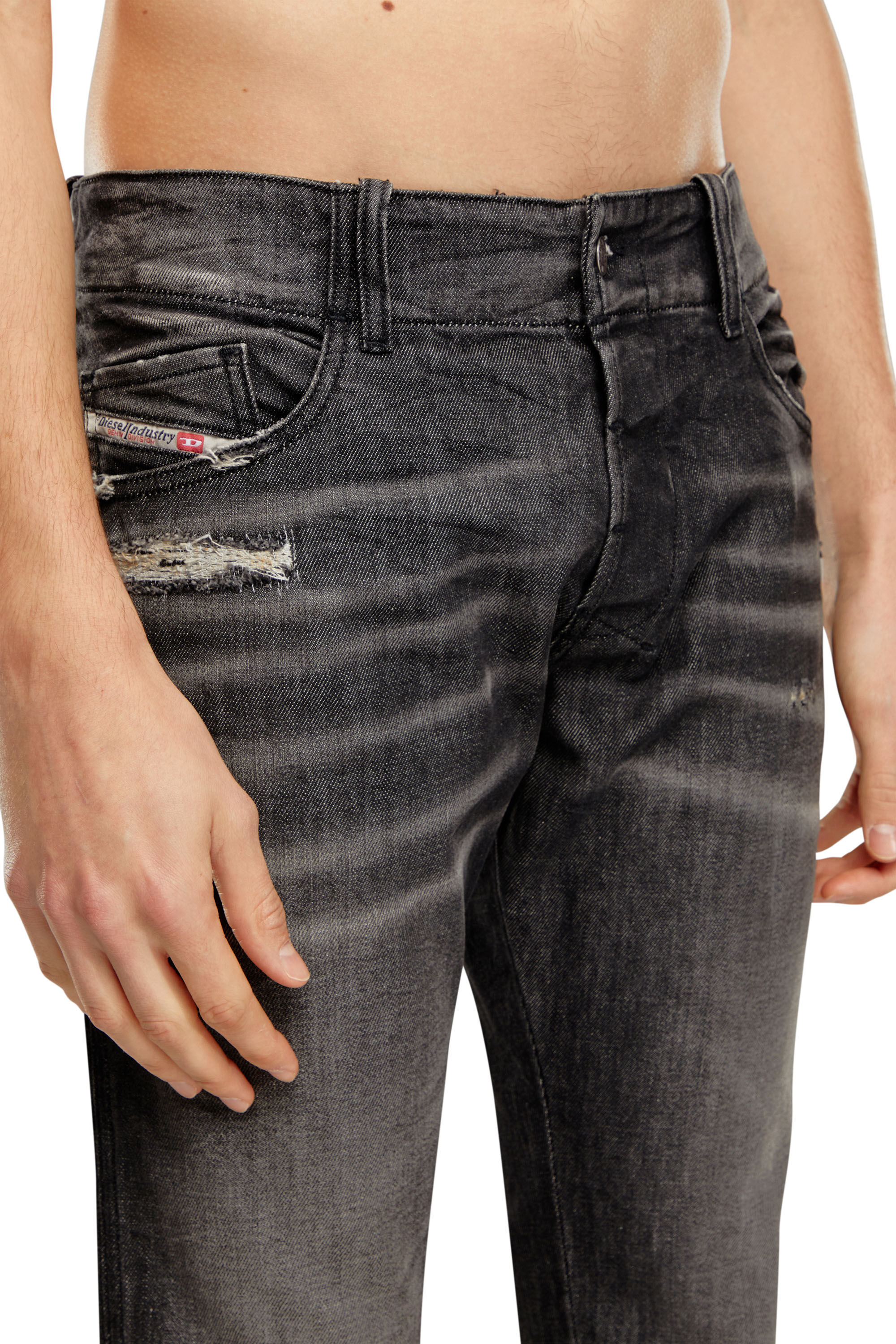 Diesel - Bootcut Jeans D-Backler 09H51 Homme, Noir/Gris foncé - Image 5