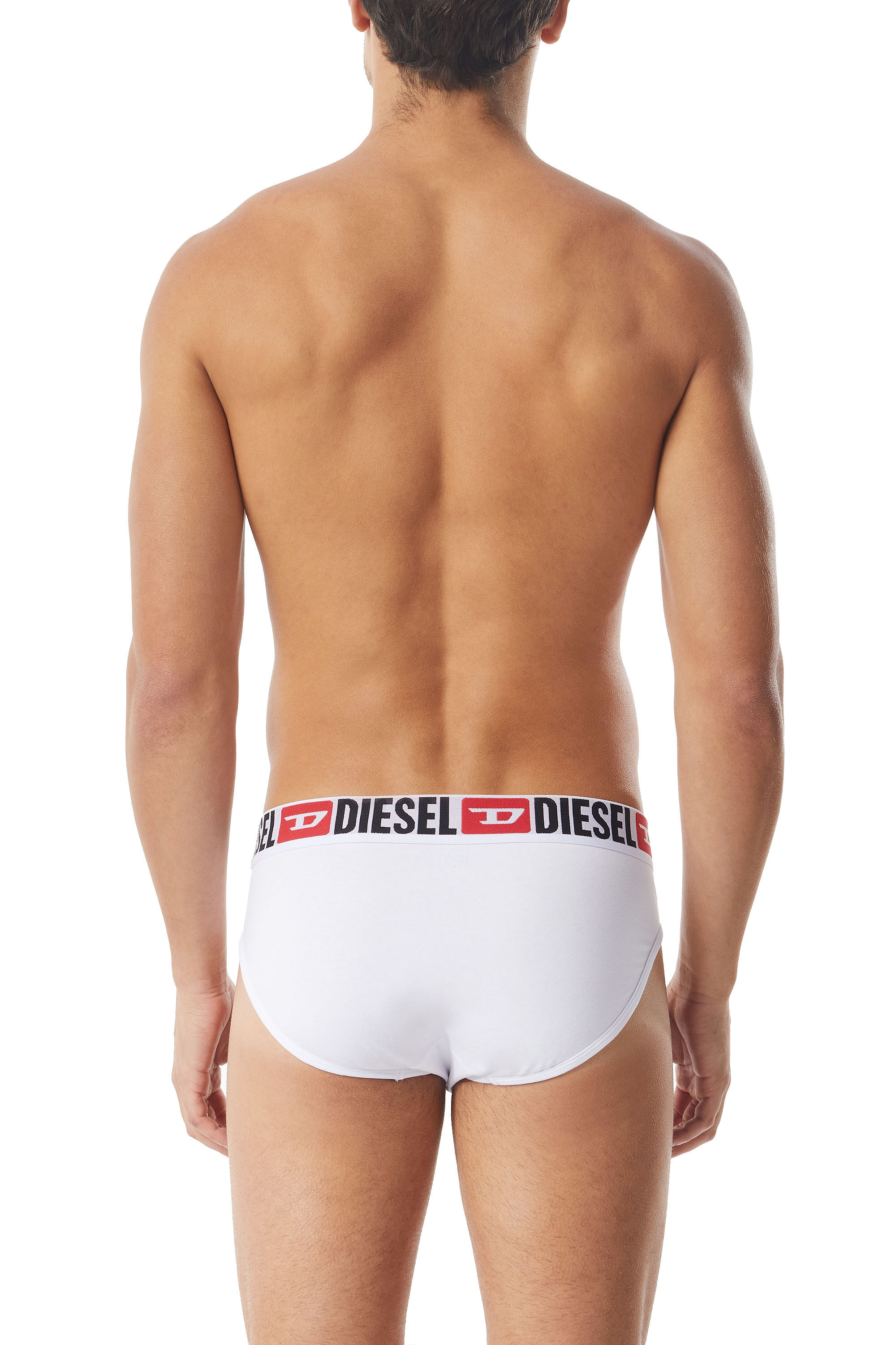 Diesel - UMBR-ANDRETHREEPACK, Man's Three-pack of solid-colour briefs in White - 3
