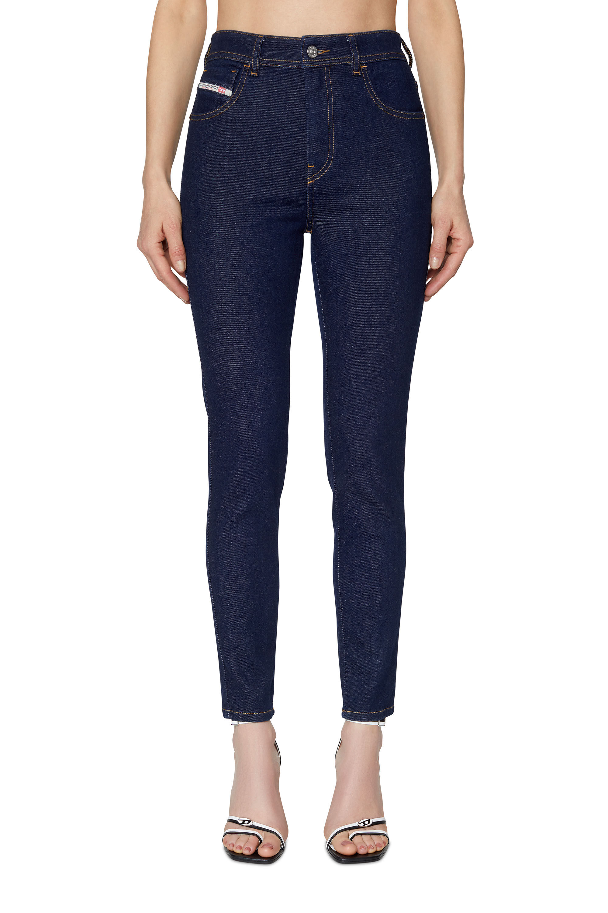 Diesel - Skinny Jeans 1984 Slandy-High Z9C18 Femme, Bleu Foncé - Image 3
