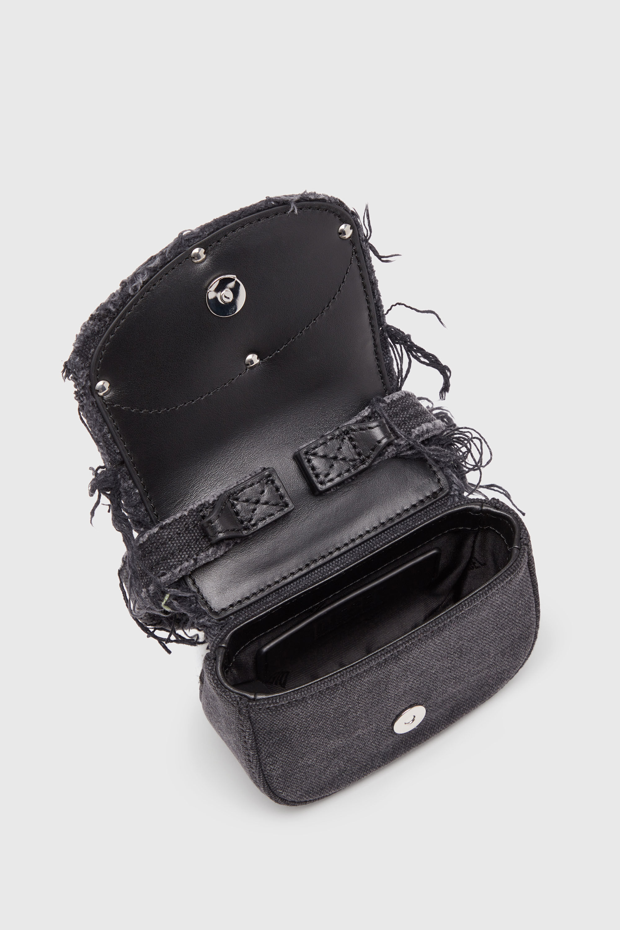 Women's 1DR XS-Iconic mini bag in canvas and leather | Black
