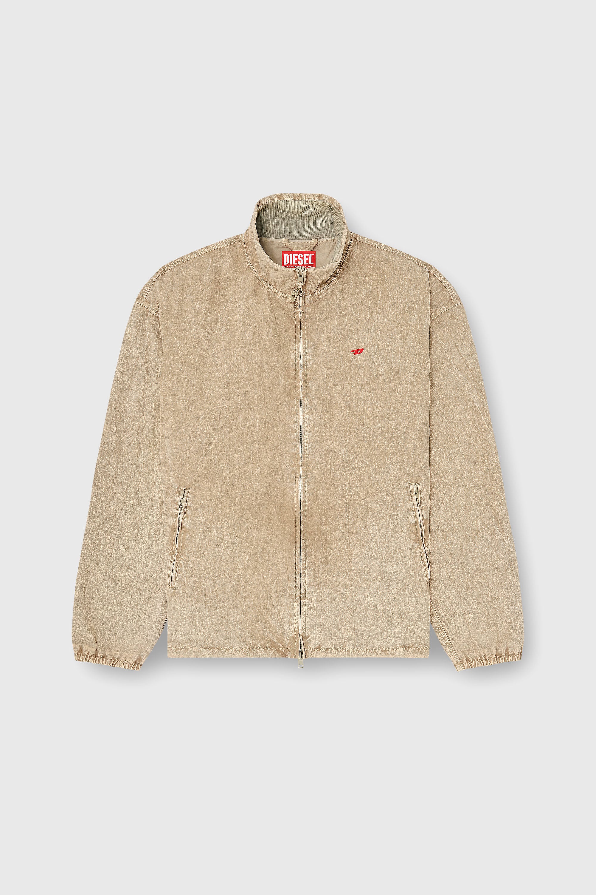 Diesel - J-CORSE-PLBH, Man's Treated taslan jacket with treated finish in Beige - 2