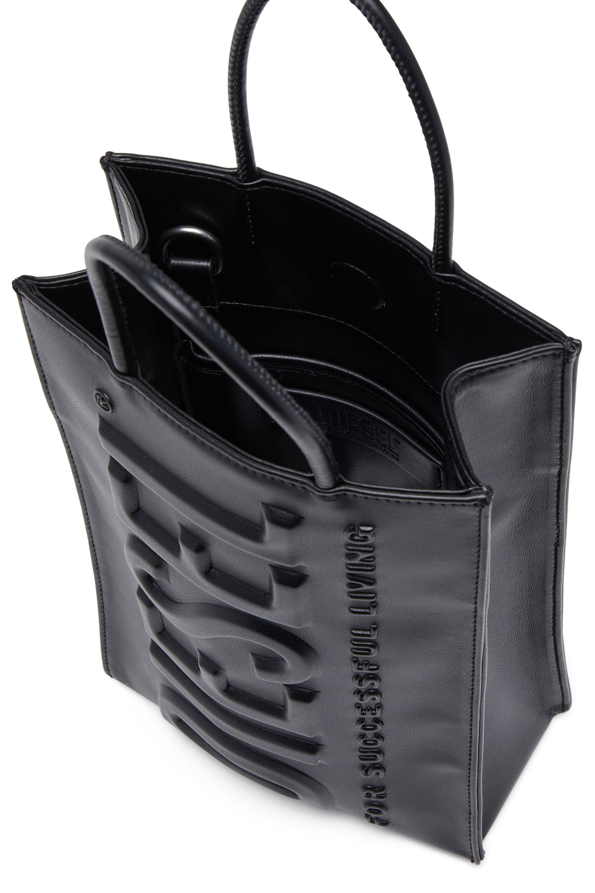 ディーゼルDIESEL トートバッグ　 Dsl 3d Shopper M X DSL 3D SHOPPER M X Dsl 3D M-PU tote bag with embossed logo