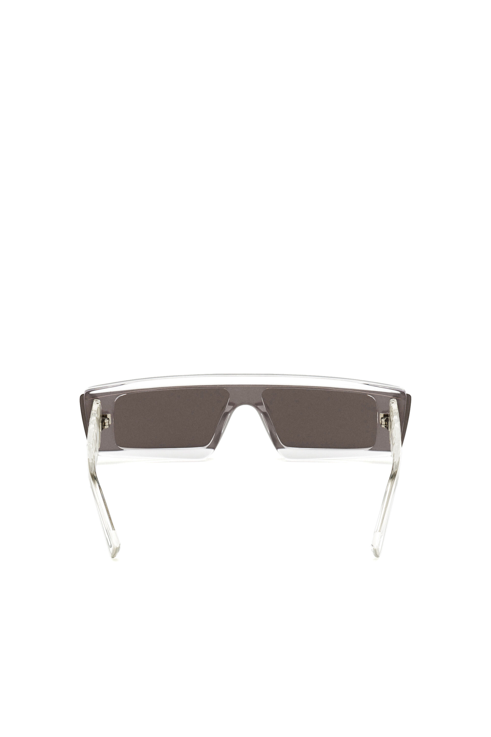 Diesel - DL0318, Man's Acetate wraparound frame with mirror lenses in White - 3
