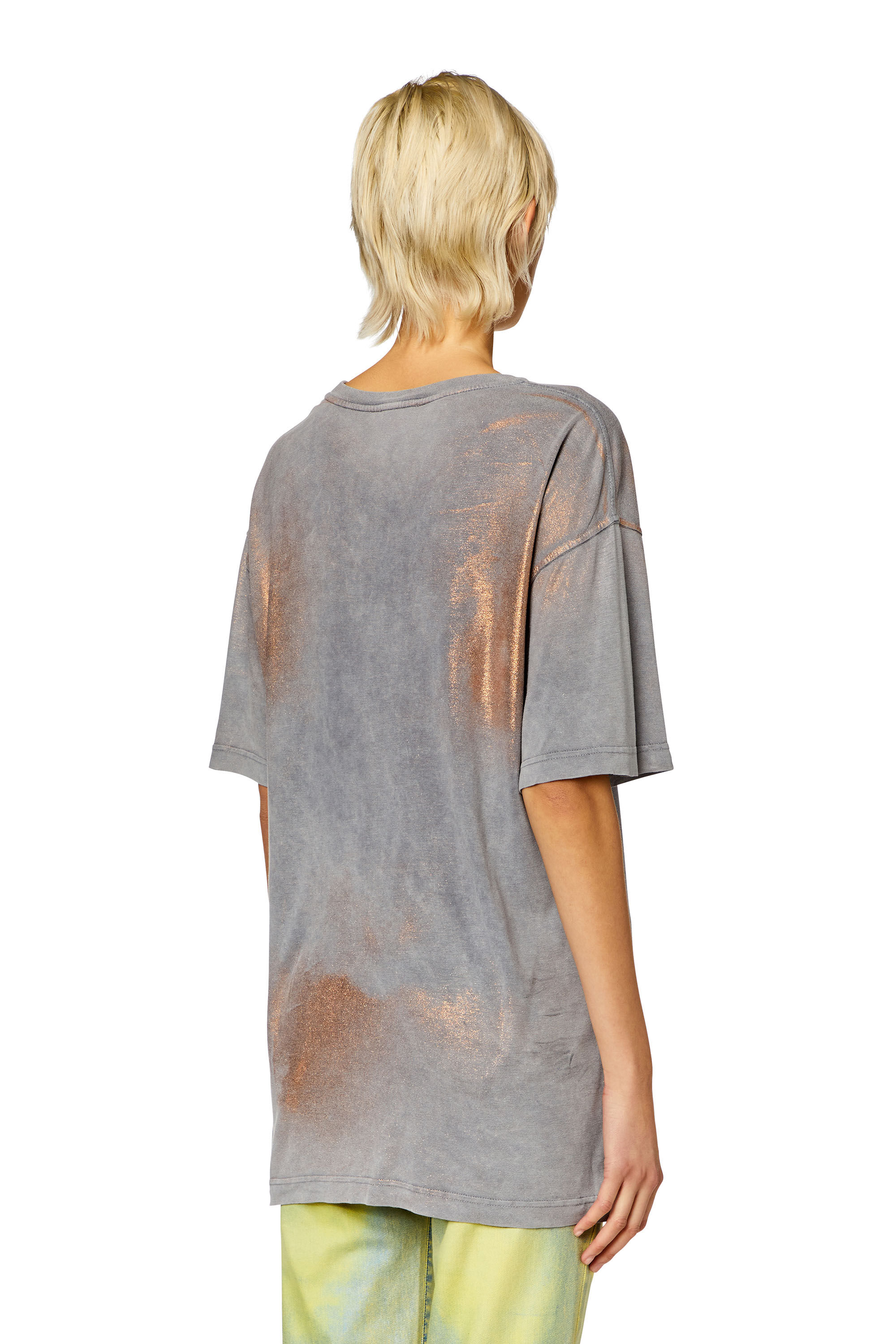 Diesel - T-BUXT, Camiseta met&aacute;lica deste&ntilde;ida Mujer in Multicolor - 4