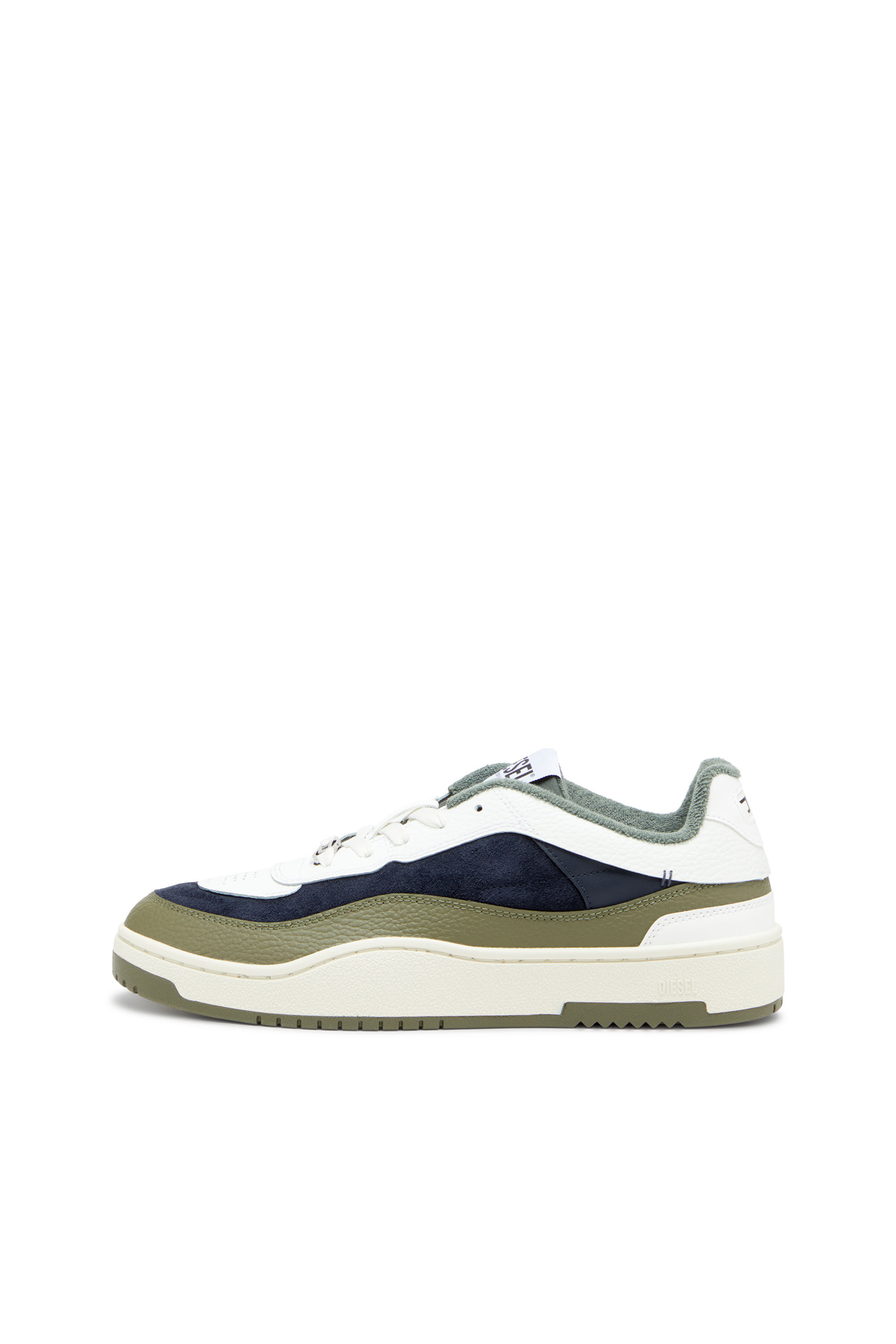 Diesel - S-OVAL SKATE LOW, Man's S-Oval Skate-Sneakers in leather in White/Green - 7
