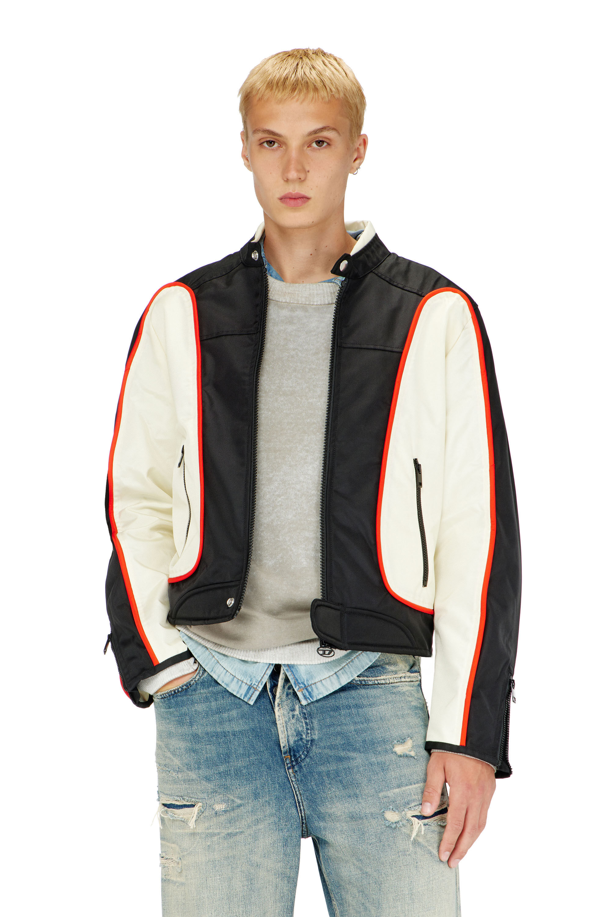 J-BLINK Unisex: 90's Biker jacket in waterproof nylon | Diesel