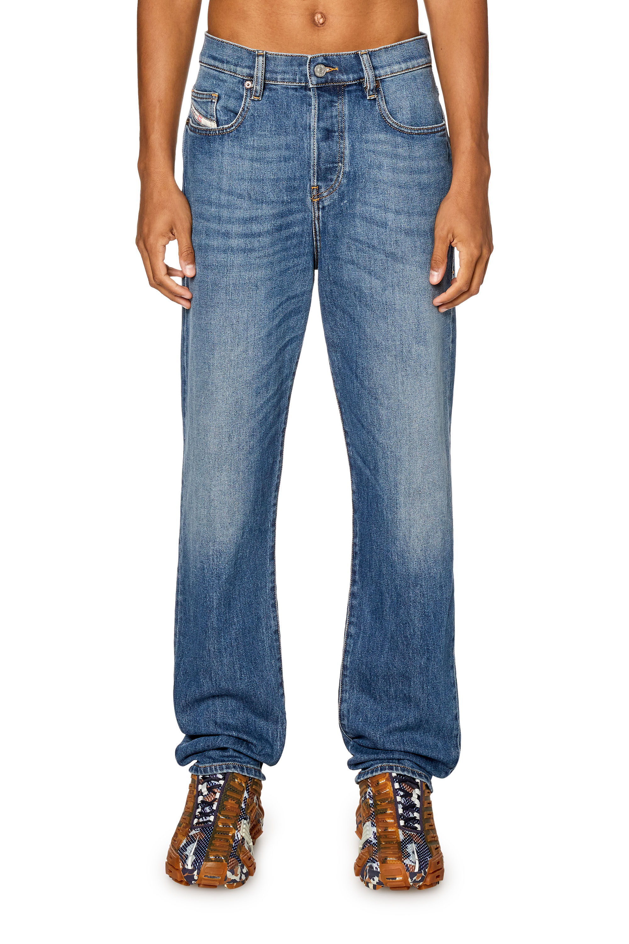 Diesel - Straight Jeans 2020 D-Viker 09F88, Male's Straight Jeans - 2020 D-Viker in Medium Blue - 3