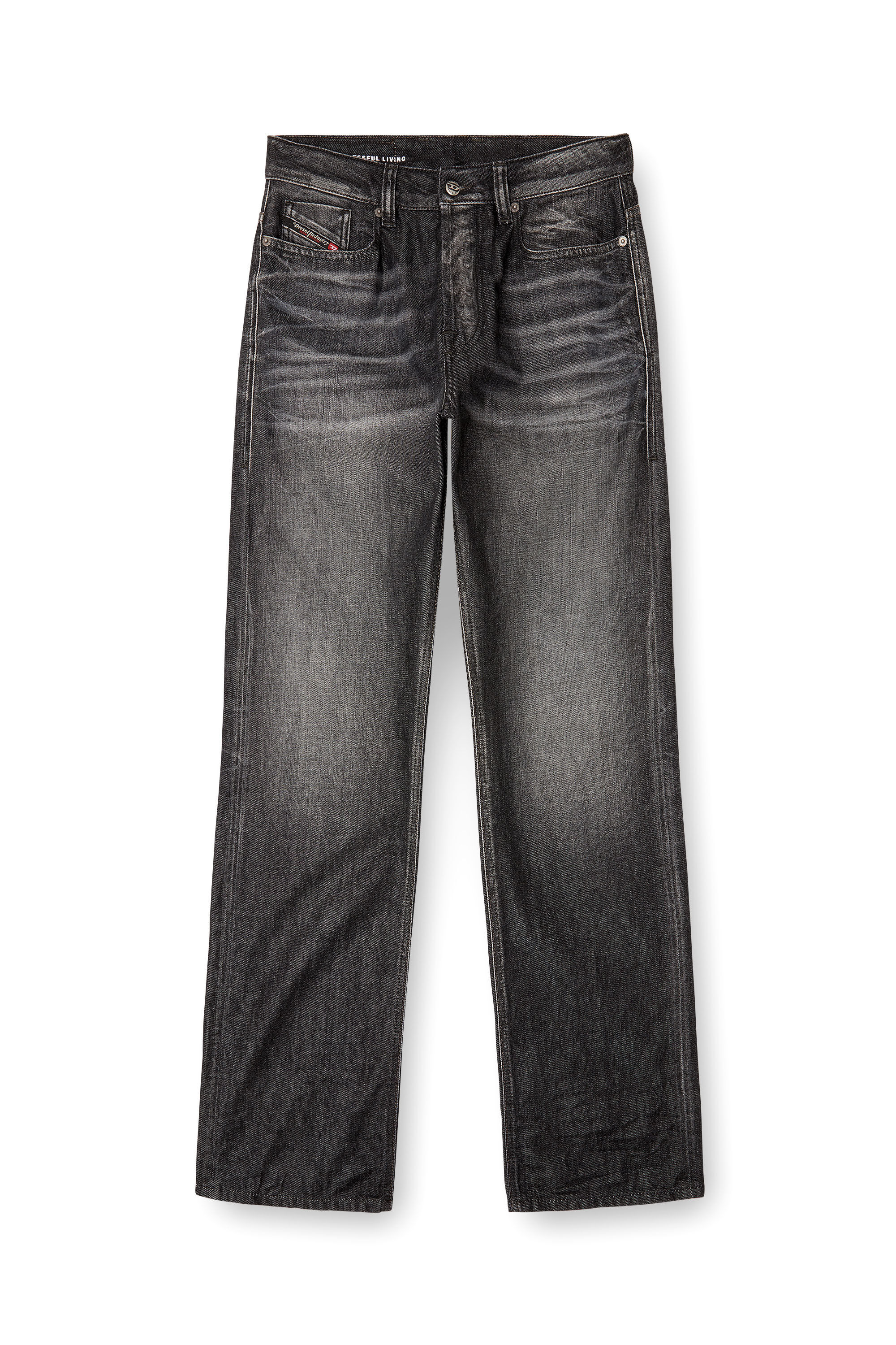 Diesel - Relaxed Jeans 1980 D-Eeper 09M63 Homme, Noir/Gris foncé - Image 2