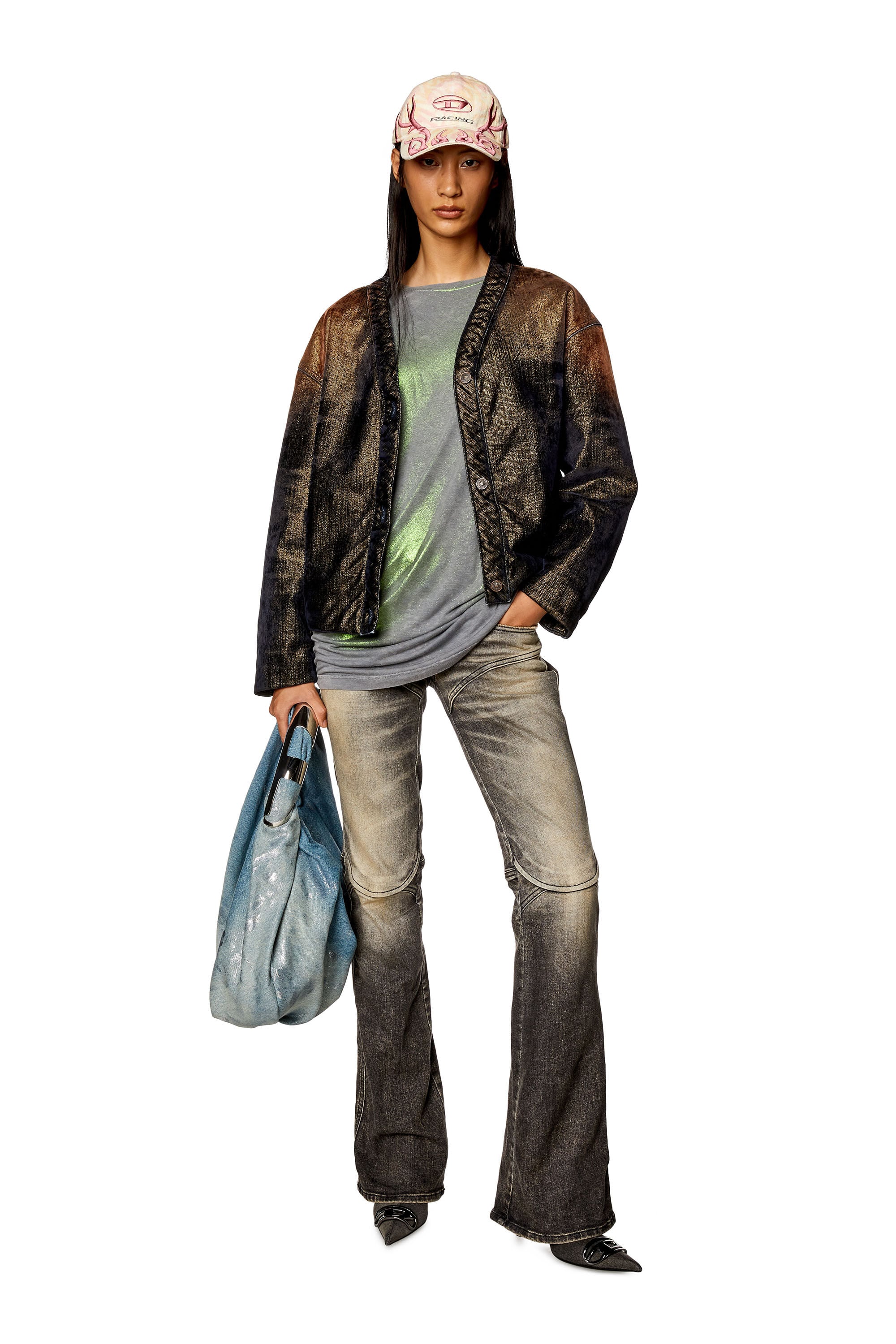 Women's Jacket in shimmery Denim | Diesel {{Country}}