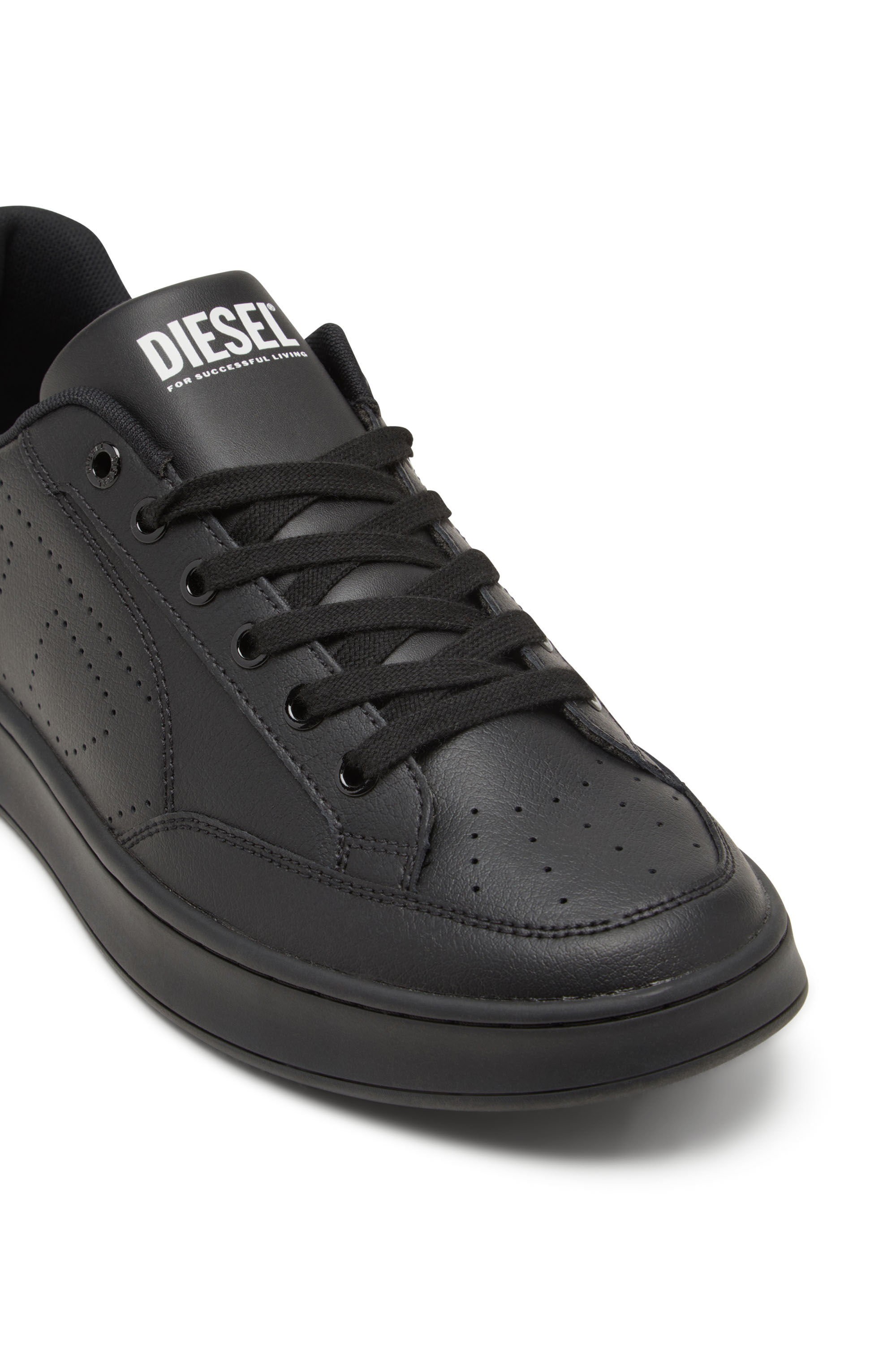 その他 del_sol Men's S-Dakota-Leather sneakers with perforated logo | Black