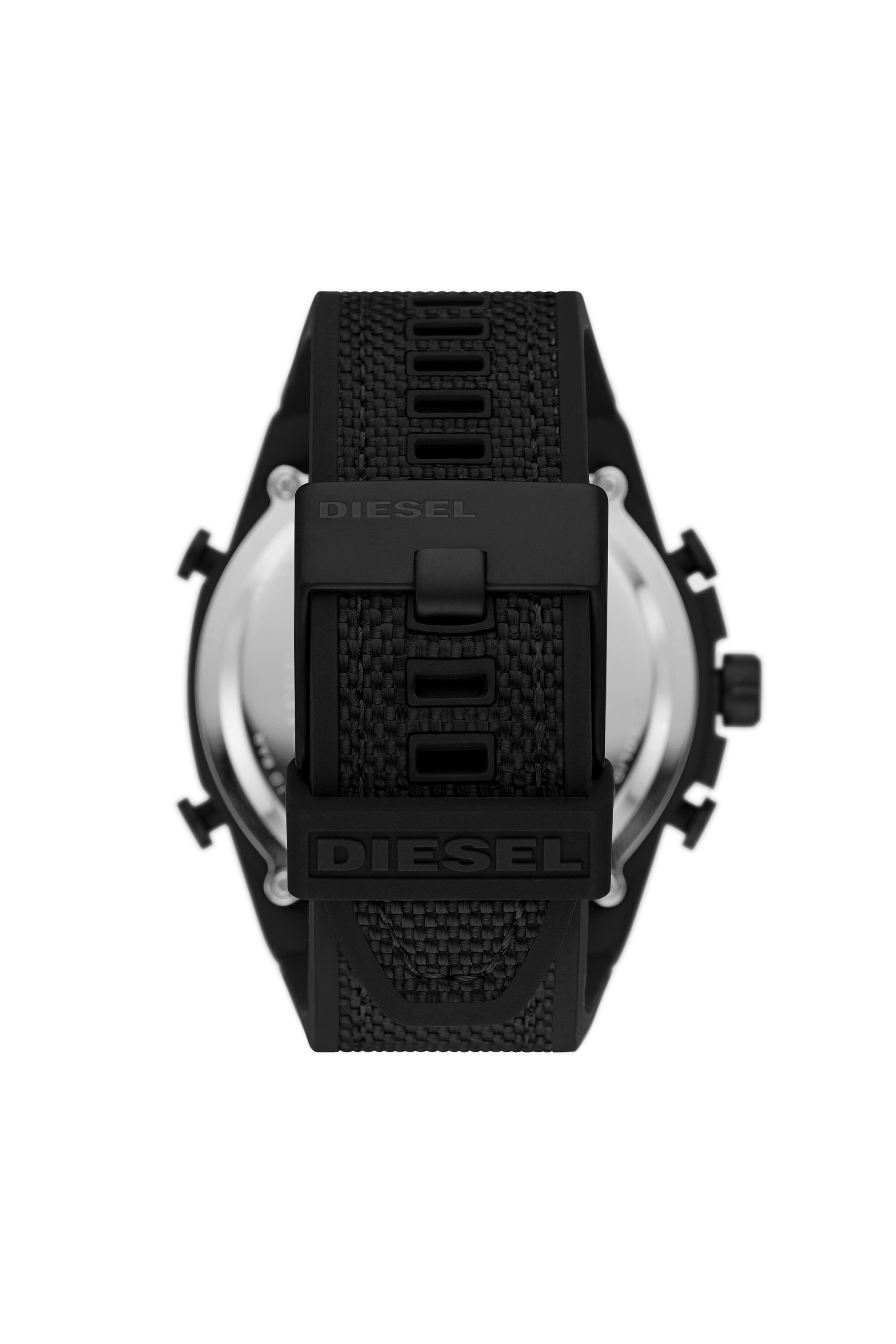 Diesel - DZ4548, Montre Mega Chief analogique-numérique en nylon et silicone noir Homme in Noir - 2