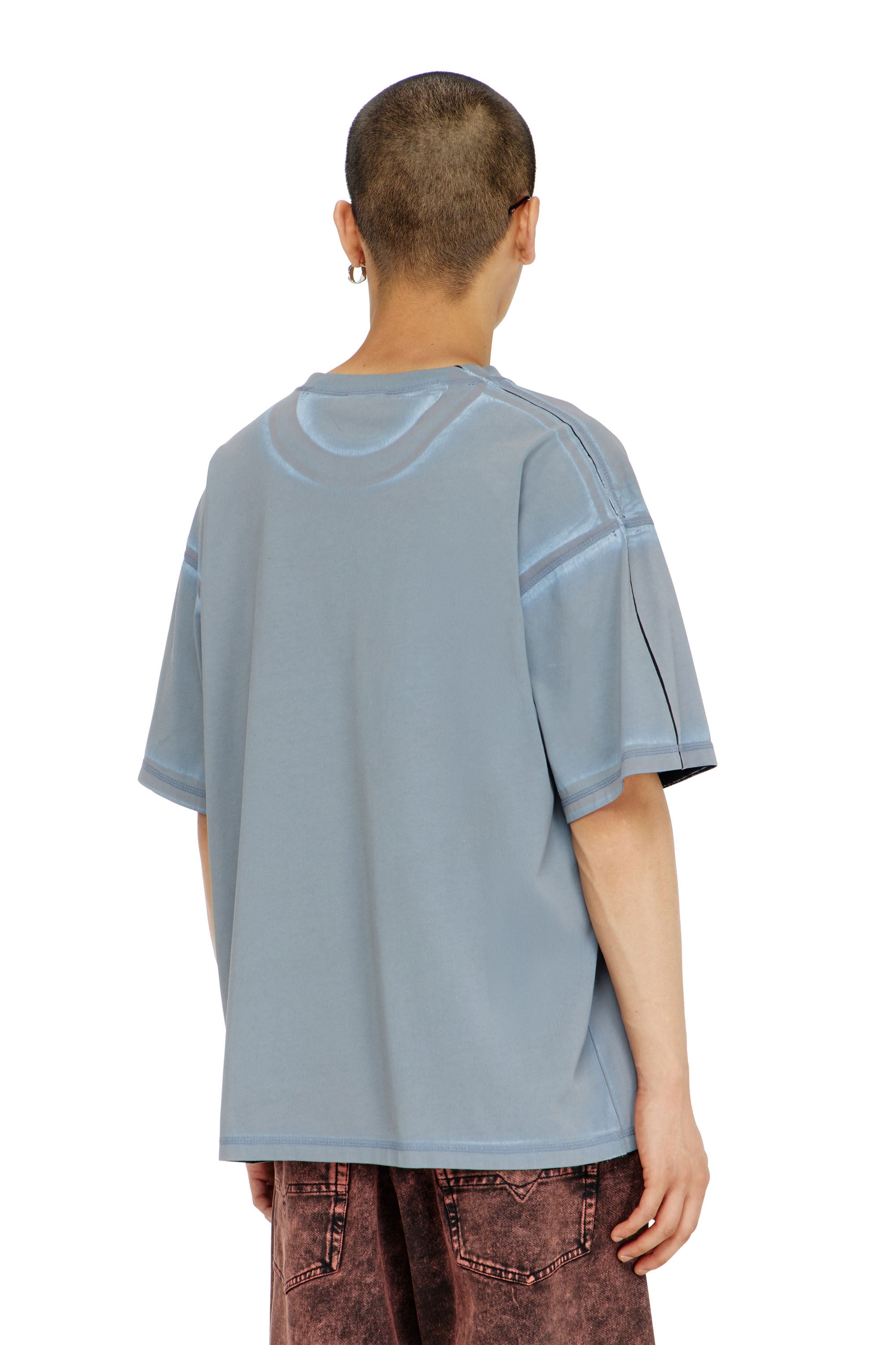 Diesel - T-BOXT-AA8, T-shirt avec imprim&eacute; For Successful Living Homme in Gris - 4