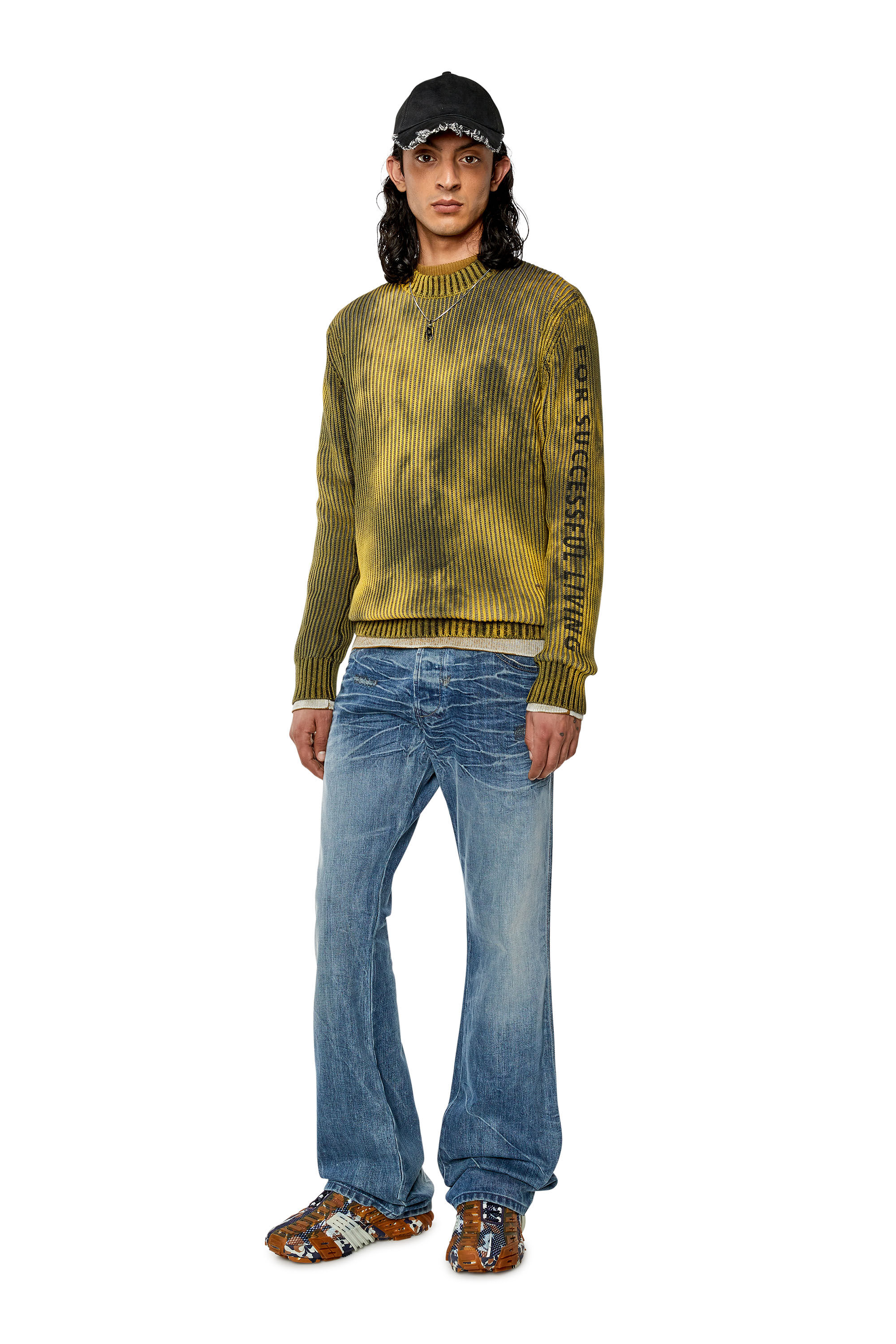 Diesel - Bootcut Jeans D-Backler 09I01, Man's Bootcut Jeans - D-Backler in Medium blue - 4