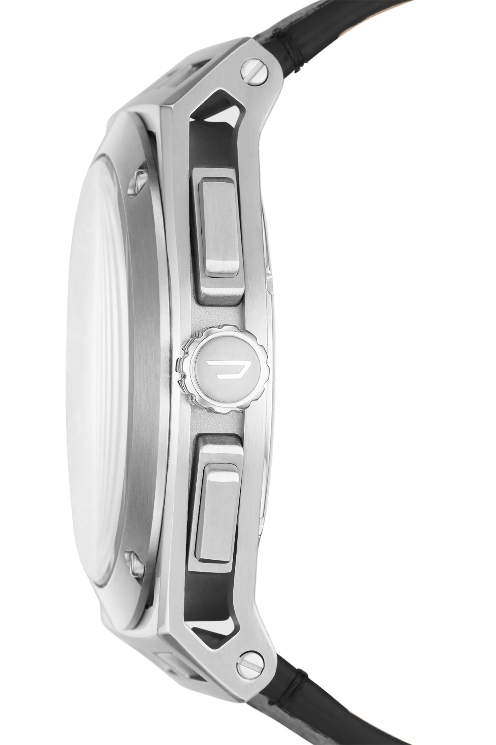Diesel - DZ4543, Male's Timeframe chronograph black leather watch in Black - 3