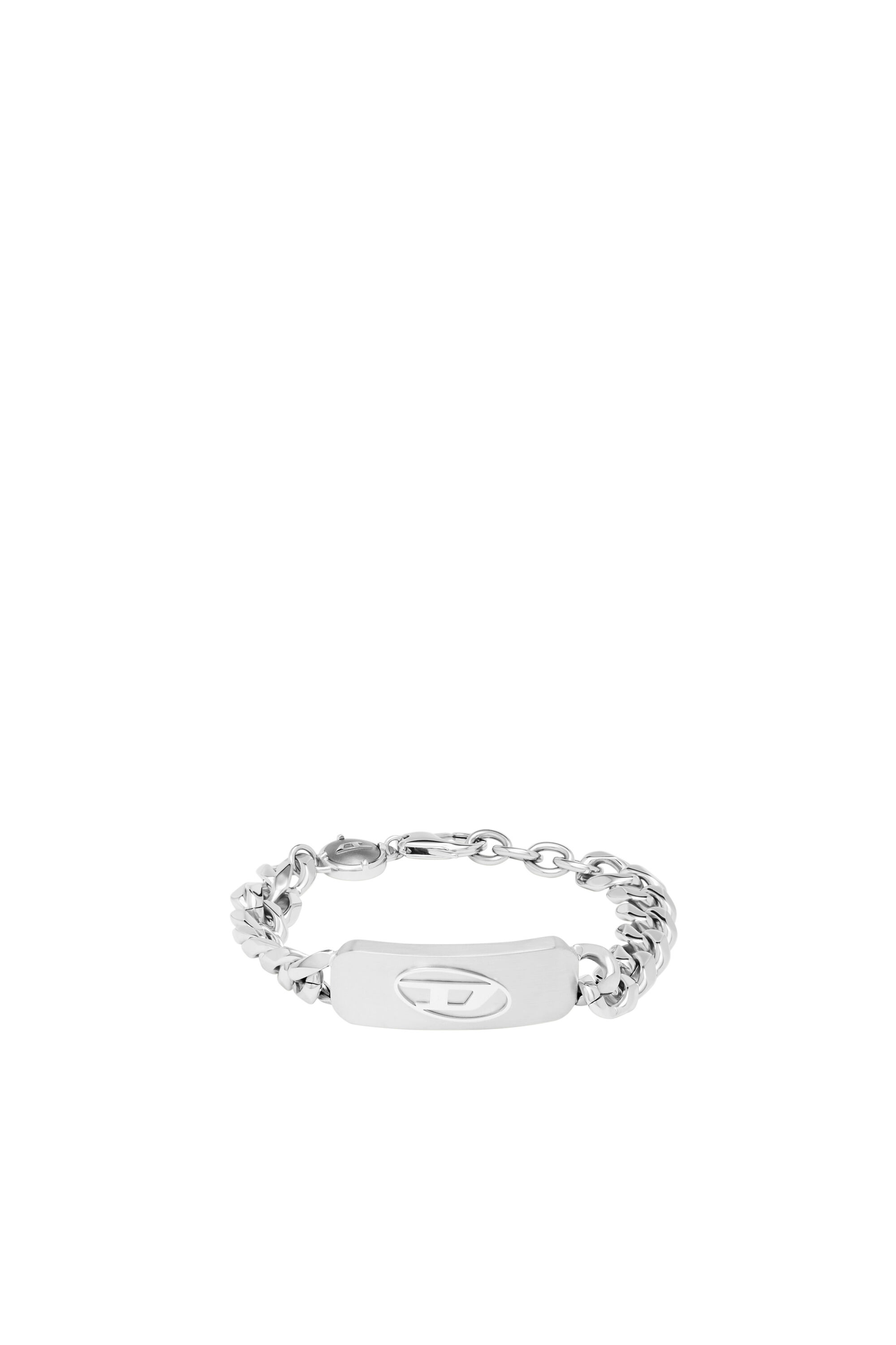 Diesel - DX1350, Male's Stainless steel ID bracelet in Silver - 1