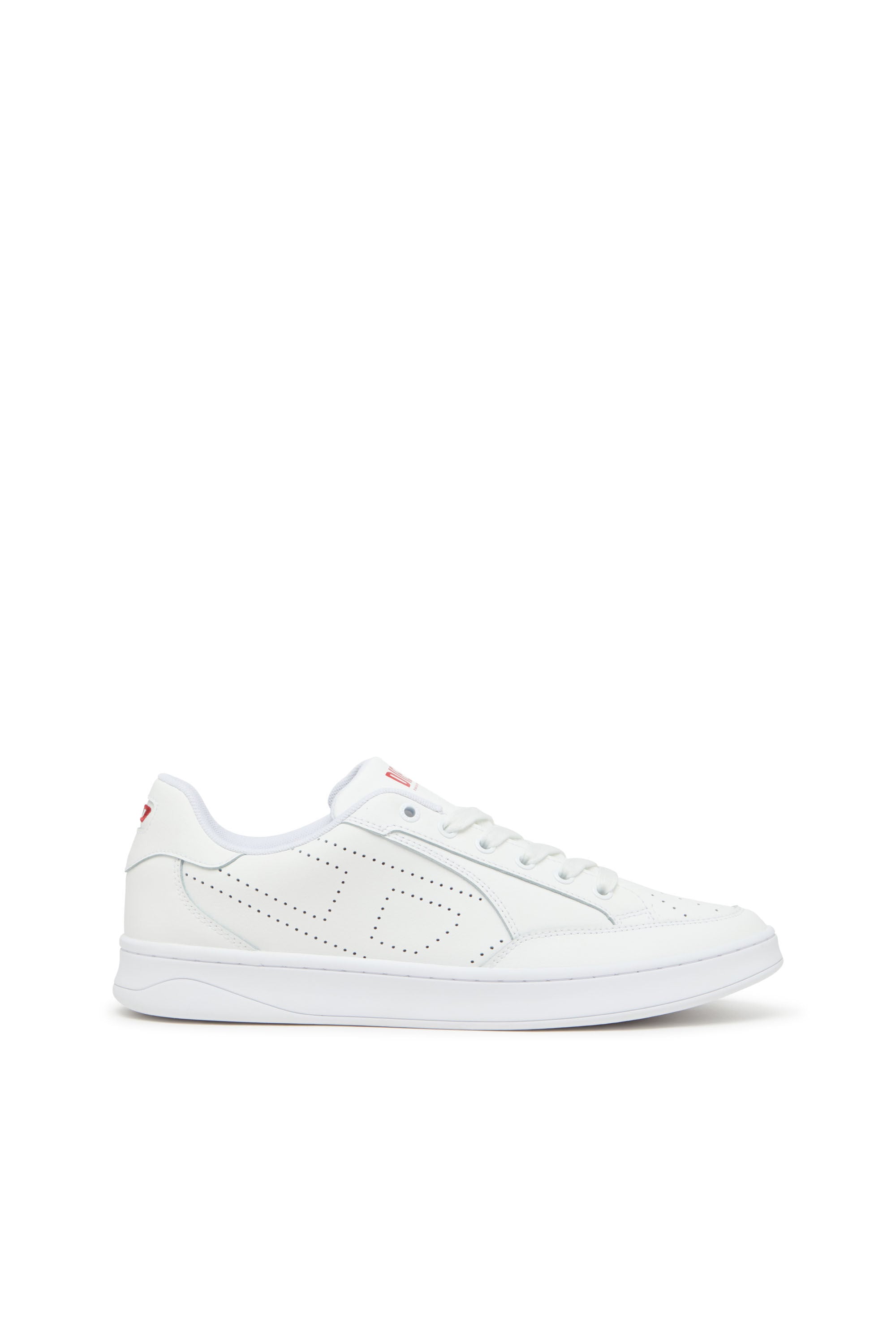Men's S-Dakota-Leather sneakers with perforated logo | White