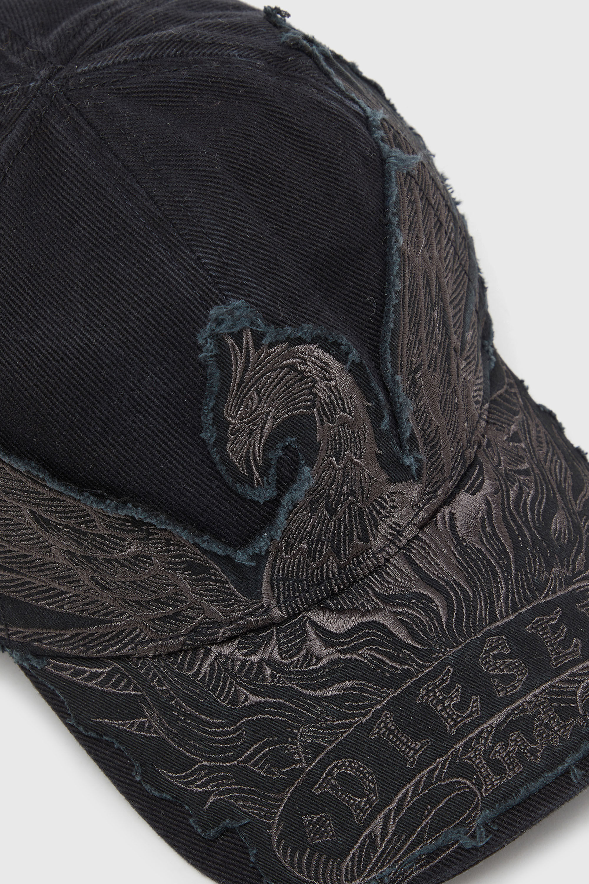 DIESEL C-PHENIX フェニックス 刺繍 キャップ Men's Baseball cap with Phoenix embroidery | Black | Diesel US