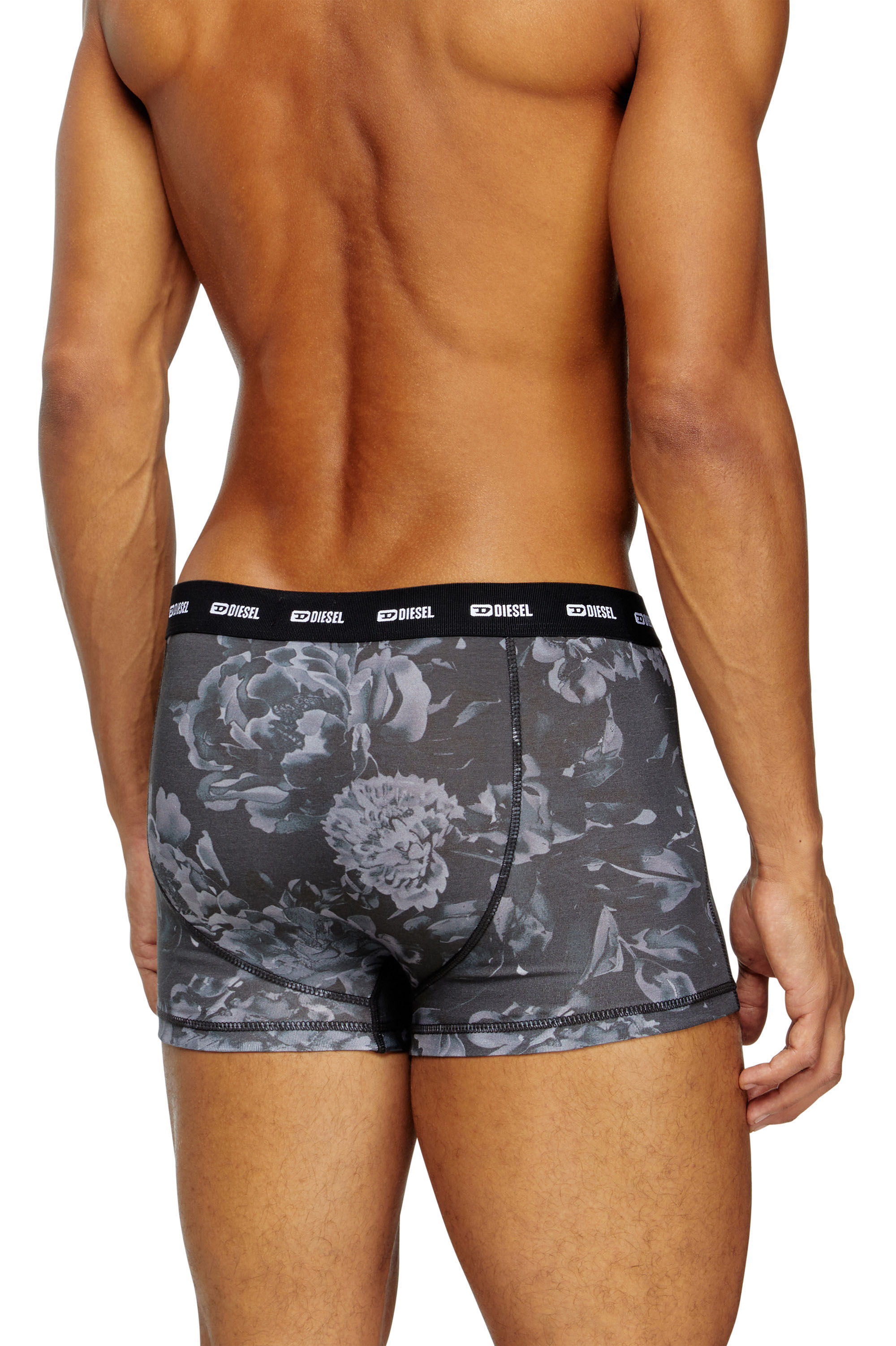 Diesel - DAMIEN-UTLT-3PACK, Man's 3-pack boxer briefs with floral motif in Black - 2