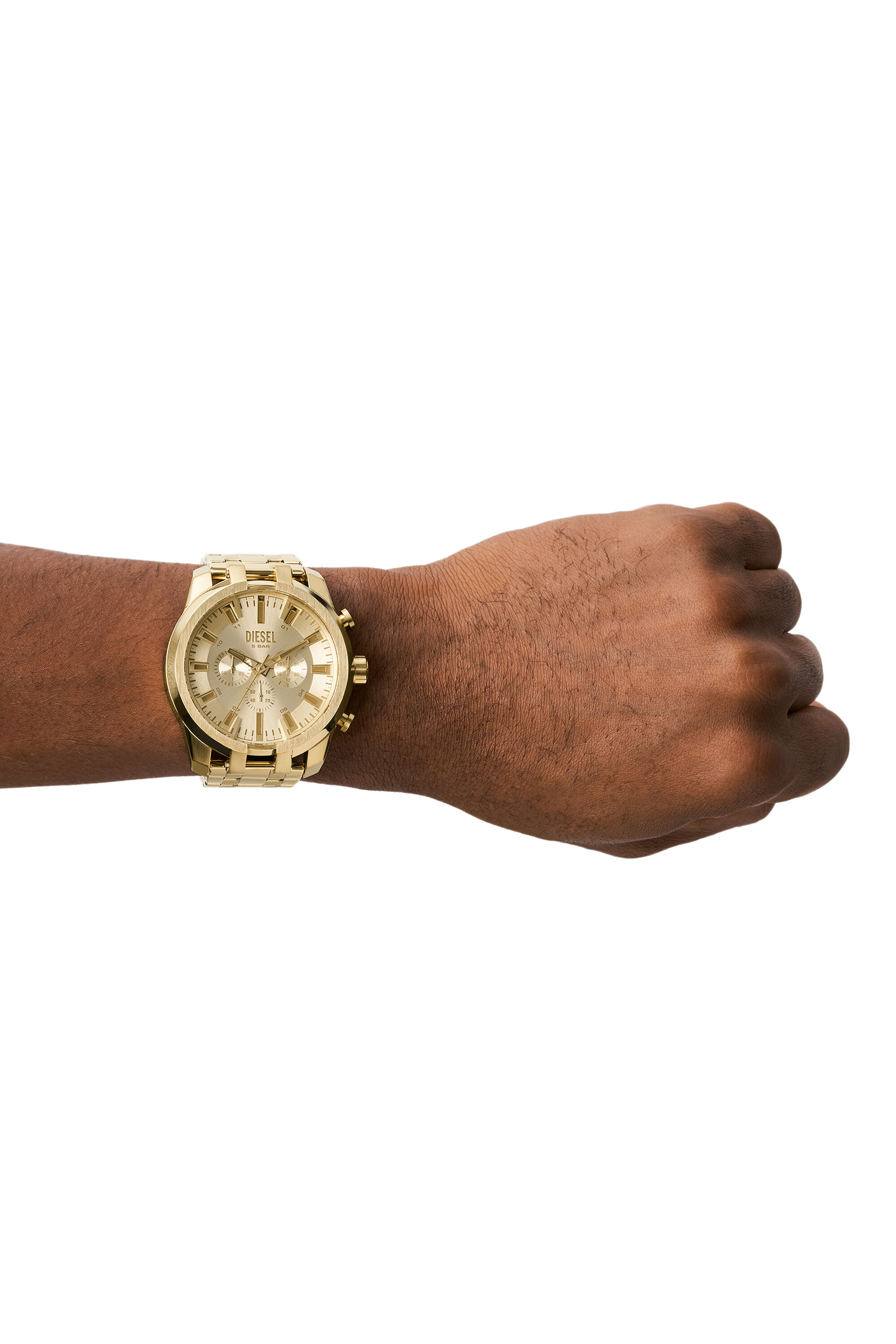 Diesel - DZ4590, Male's Split chronograph gold-tone Stainless steel watch in Gold - 4