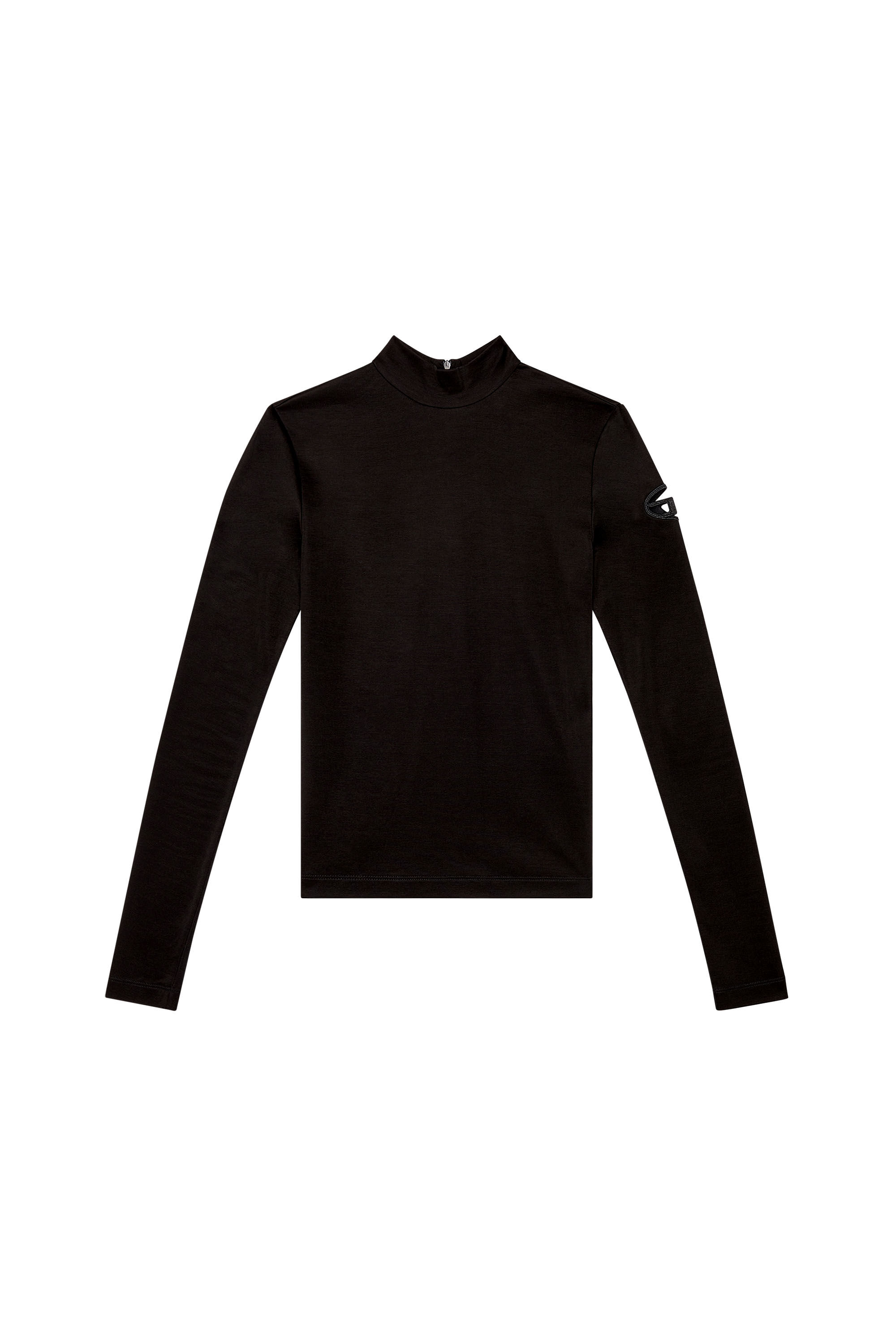 Diesel - T-ASTRA-OD, Female's Mock-neck top in stretch interlock in Black - 2