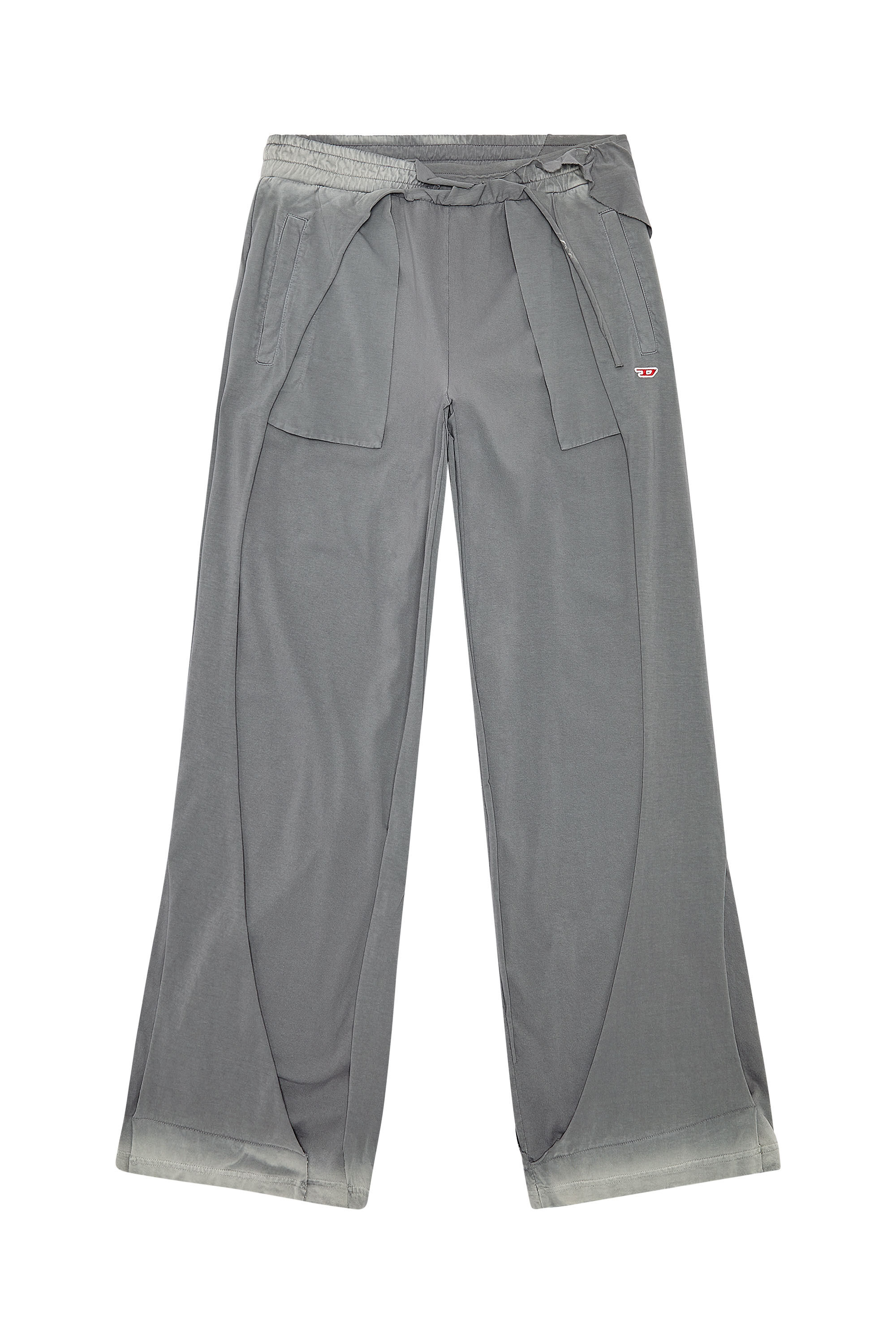 Diesel - P-TOPAHOOP-N1, Male's Sweatpants with destroyed peel-off effect in Grey - 2