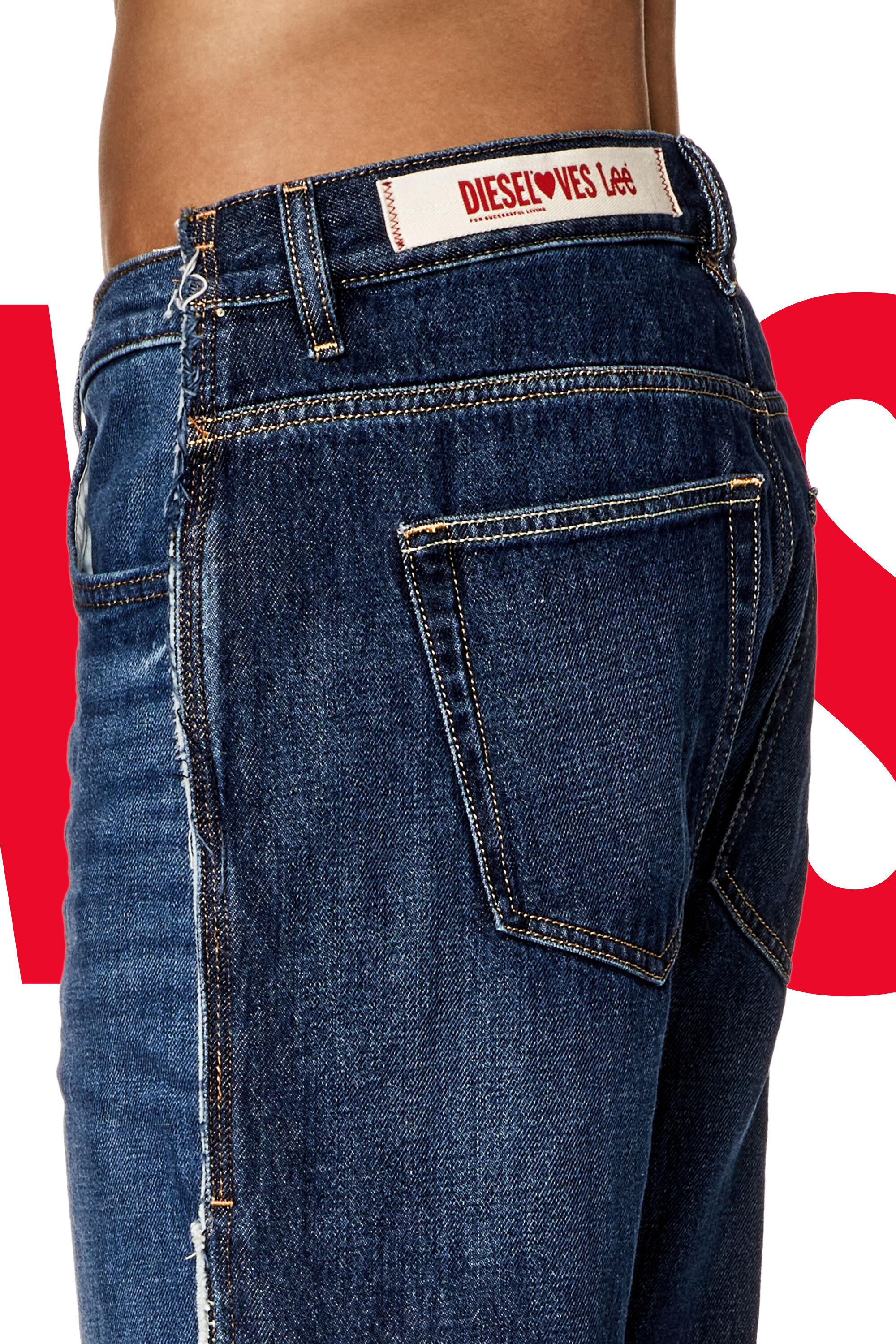Diesel - Regular Jeans Dieseloves 04 09K47 Mixte, Bleu moyen - Image 4