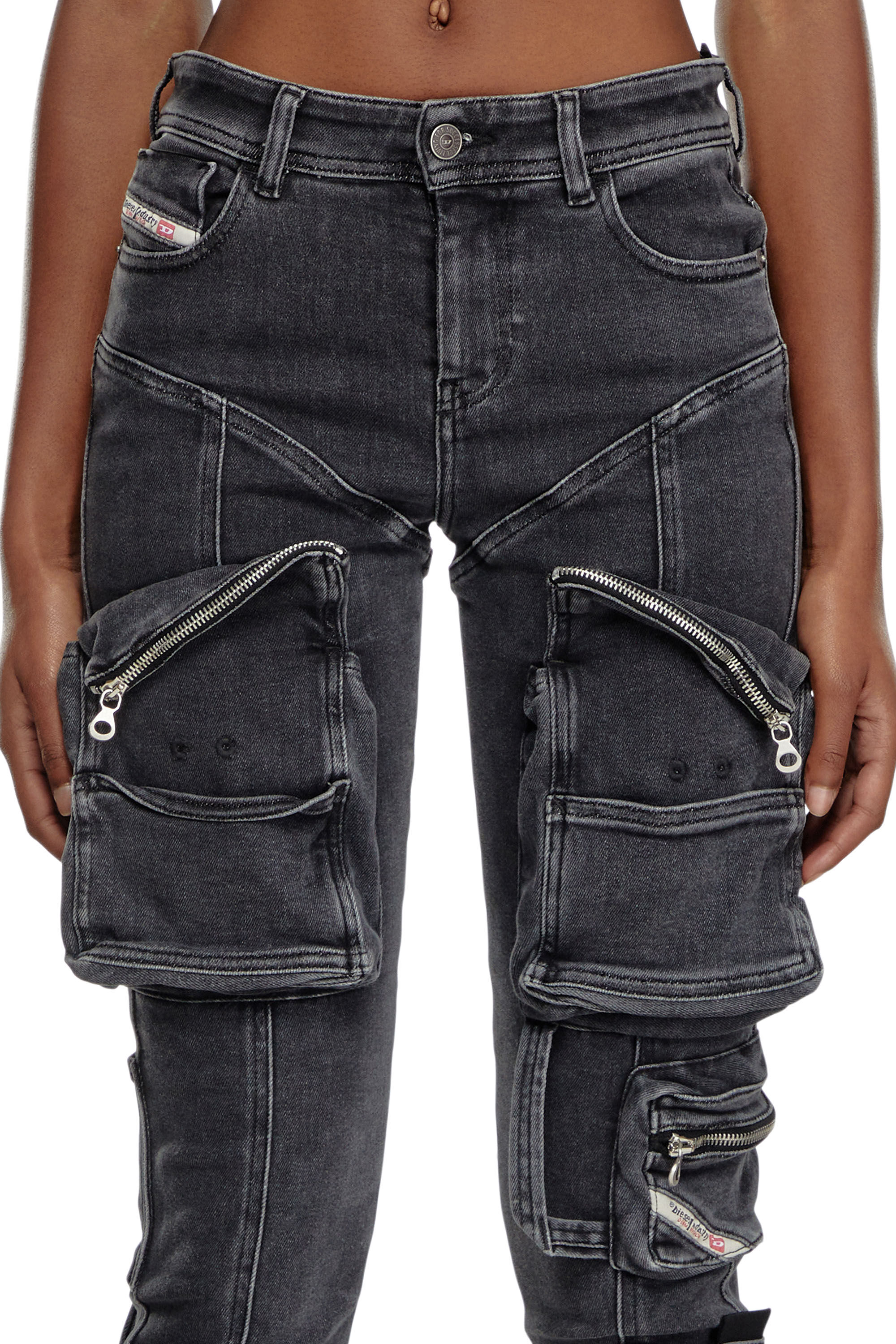 Diesel - Female's Skinny Jeans 1984 Slandy-High 09F27, Black/Dark Grey - 4