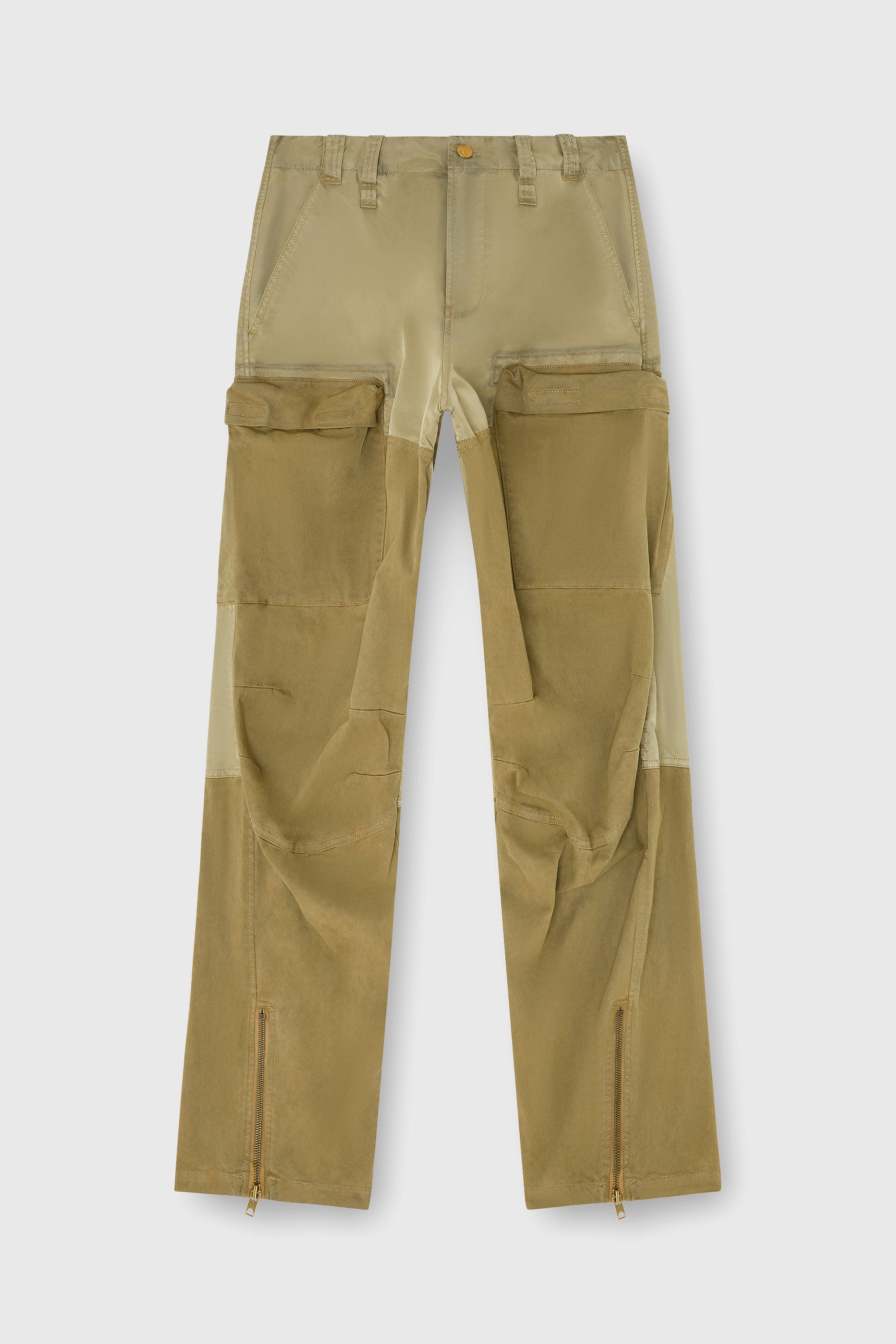 Diesel - P-ARKER, Female's Cargo pants in cotton and nylon in Military Green - 2
