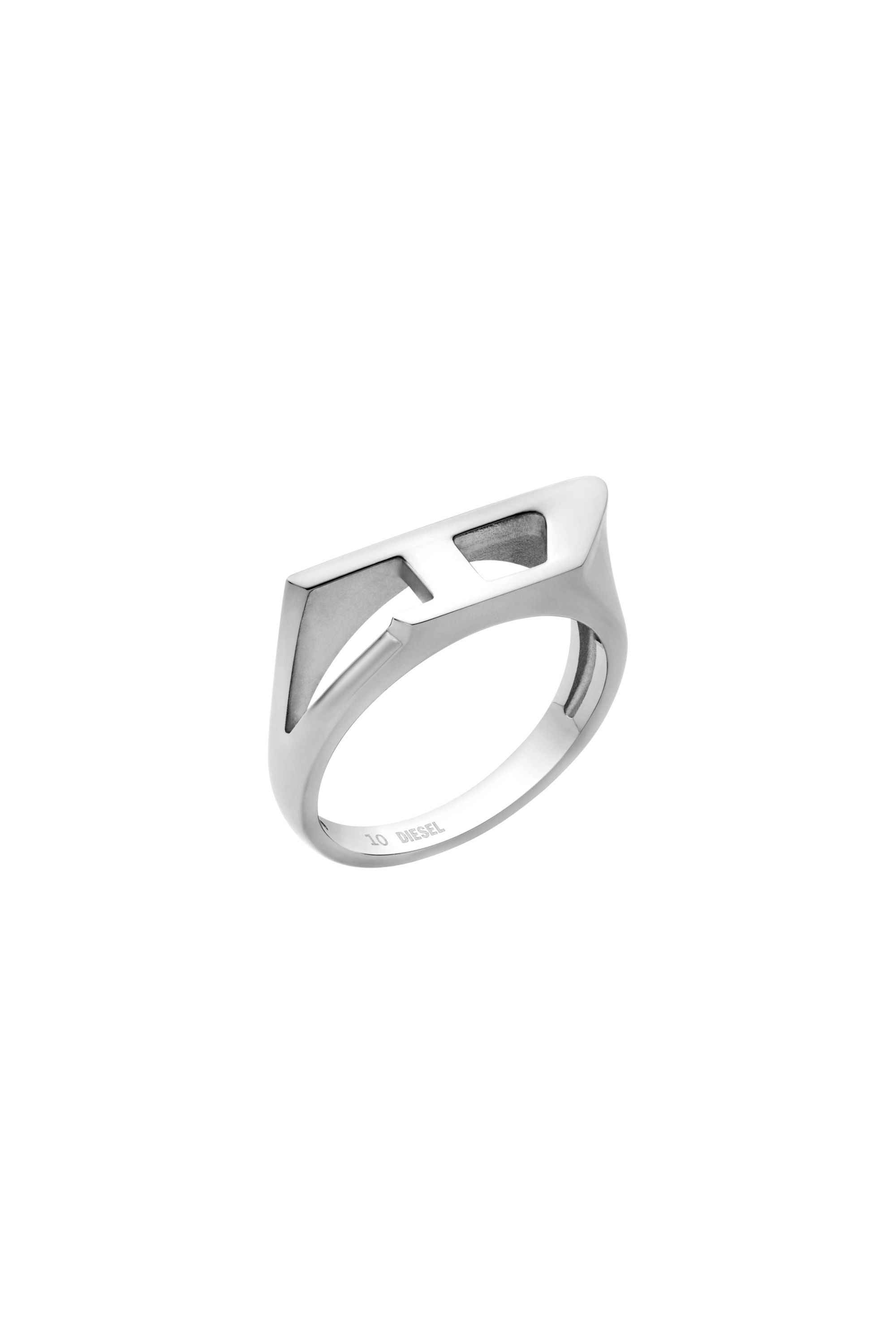 Women's Stainless steel signet ring | Silver | Diesel