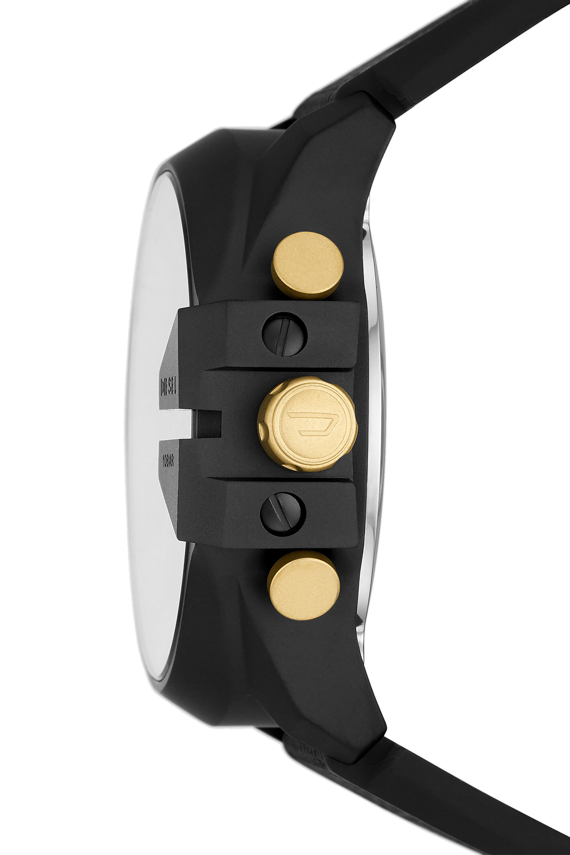 Diesel - DZ4552, Male's Mega Chief analog-digital black nylon and silicone watch in Black - 3