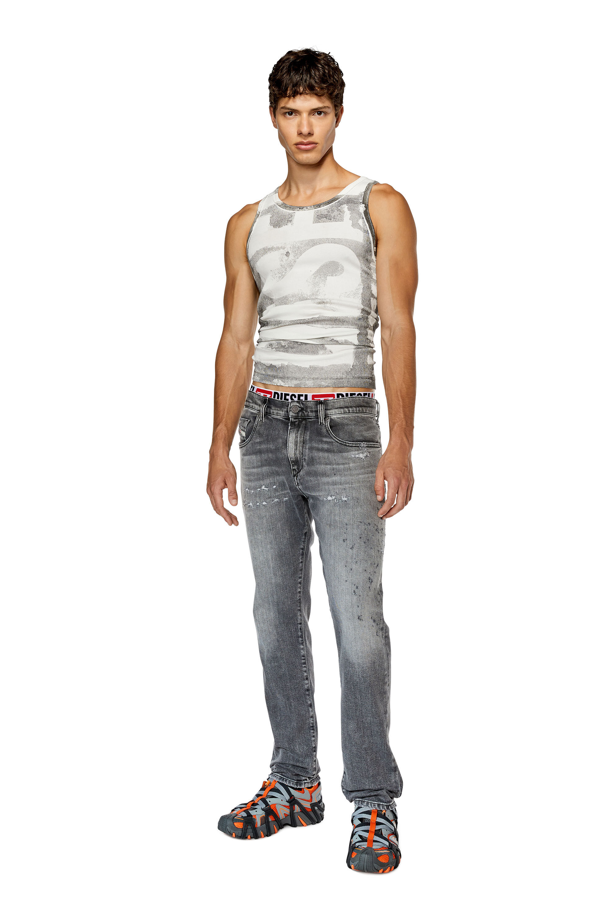 Diesel - Slim Jeans 2019 D-Strukt 09G04, Slim Jeans - 2019 D-Strukt Homme in Gris - 1