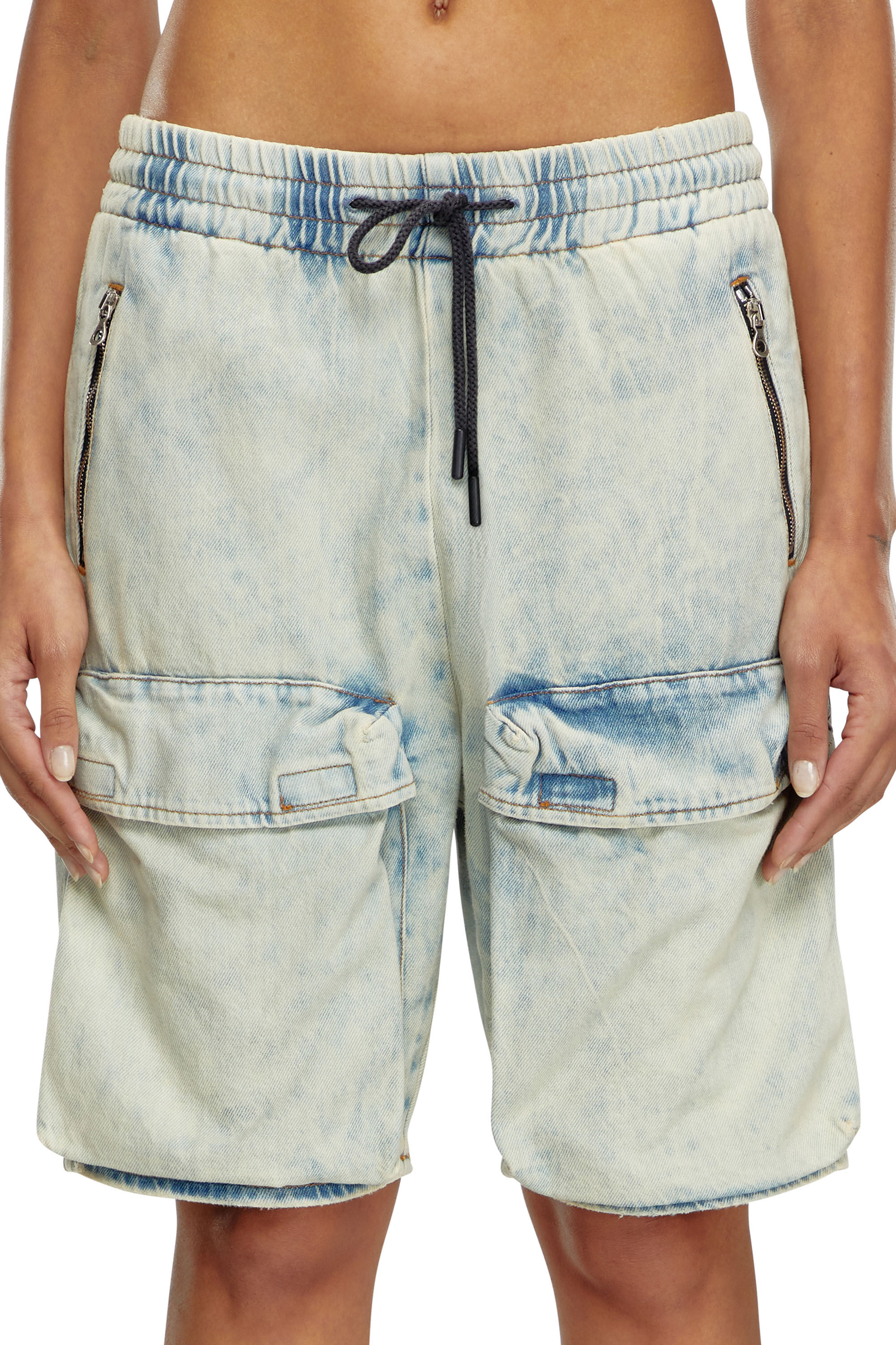 Diesel - D-RIDE-S, Short cargo en denim Femme in Bleu - 4