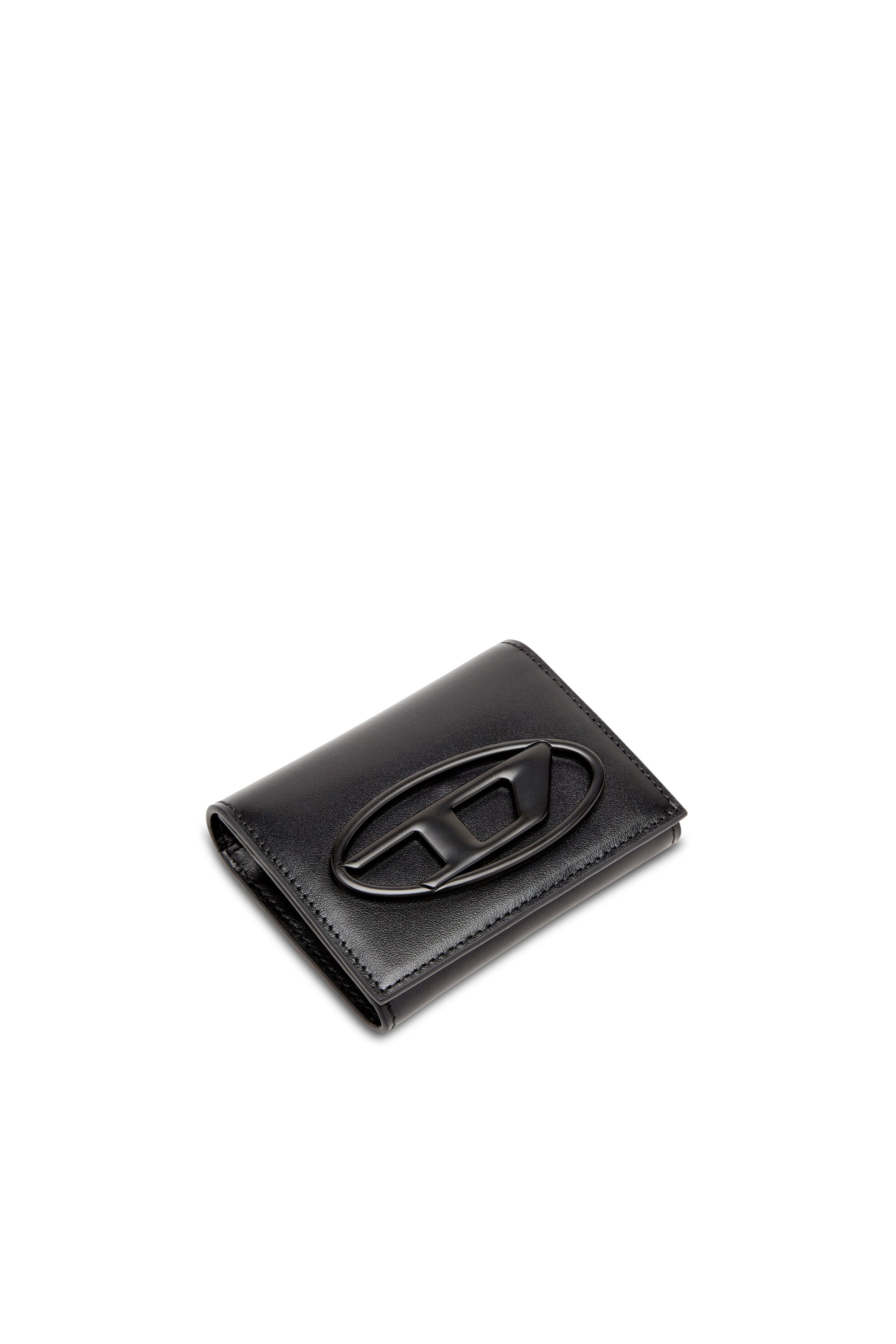 Men's Bi-fold leather card holder | Black | Diesel US