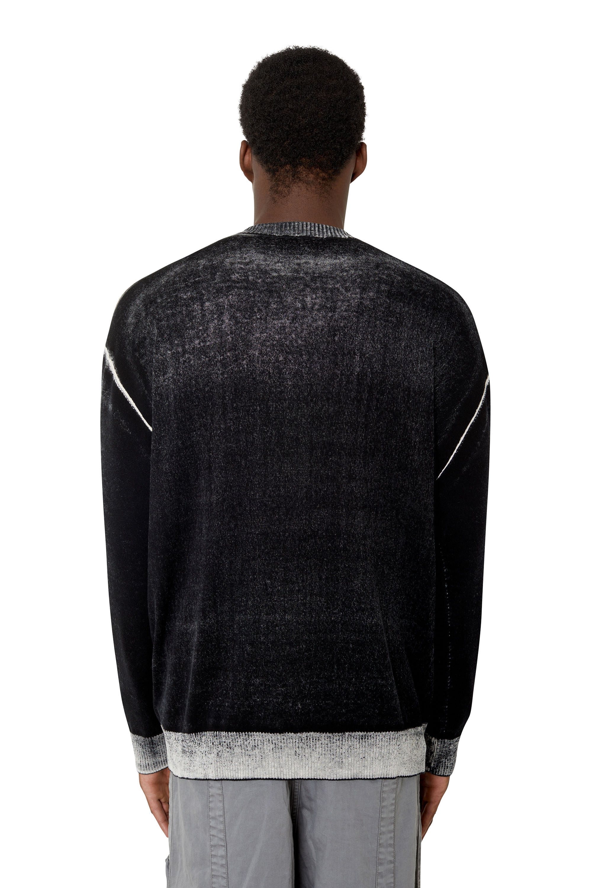 K-LARENCE CARDIGAN Man: Treated cardigan with DSL logo | Diesel