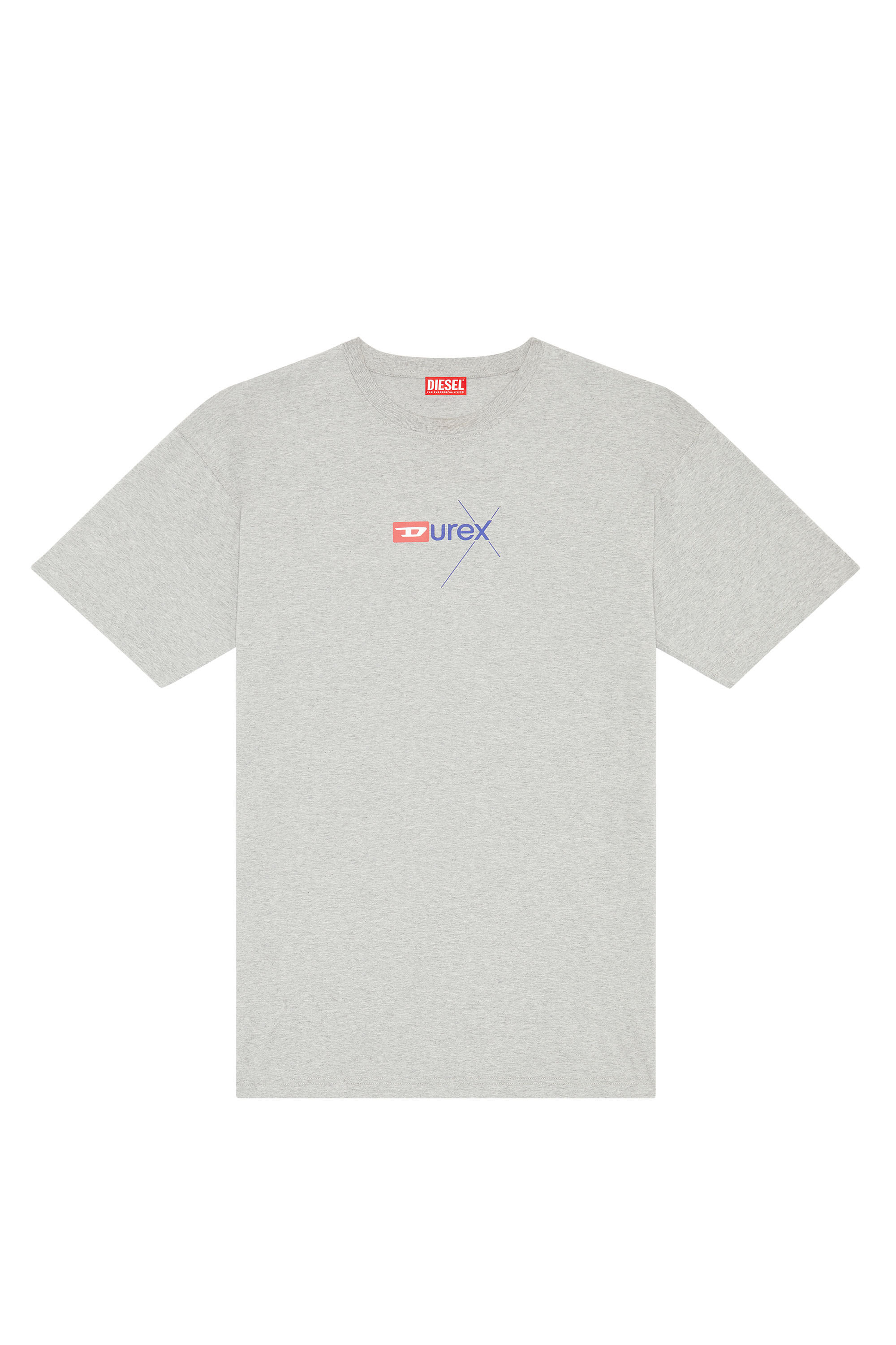 Diesel - DX-T-NLABEL, T-shirt en tissu mélangé avec logo Durex Homme in Gris - 2