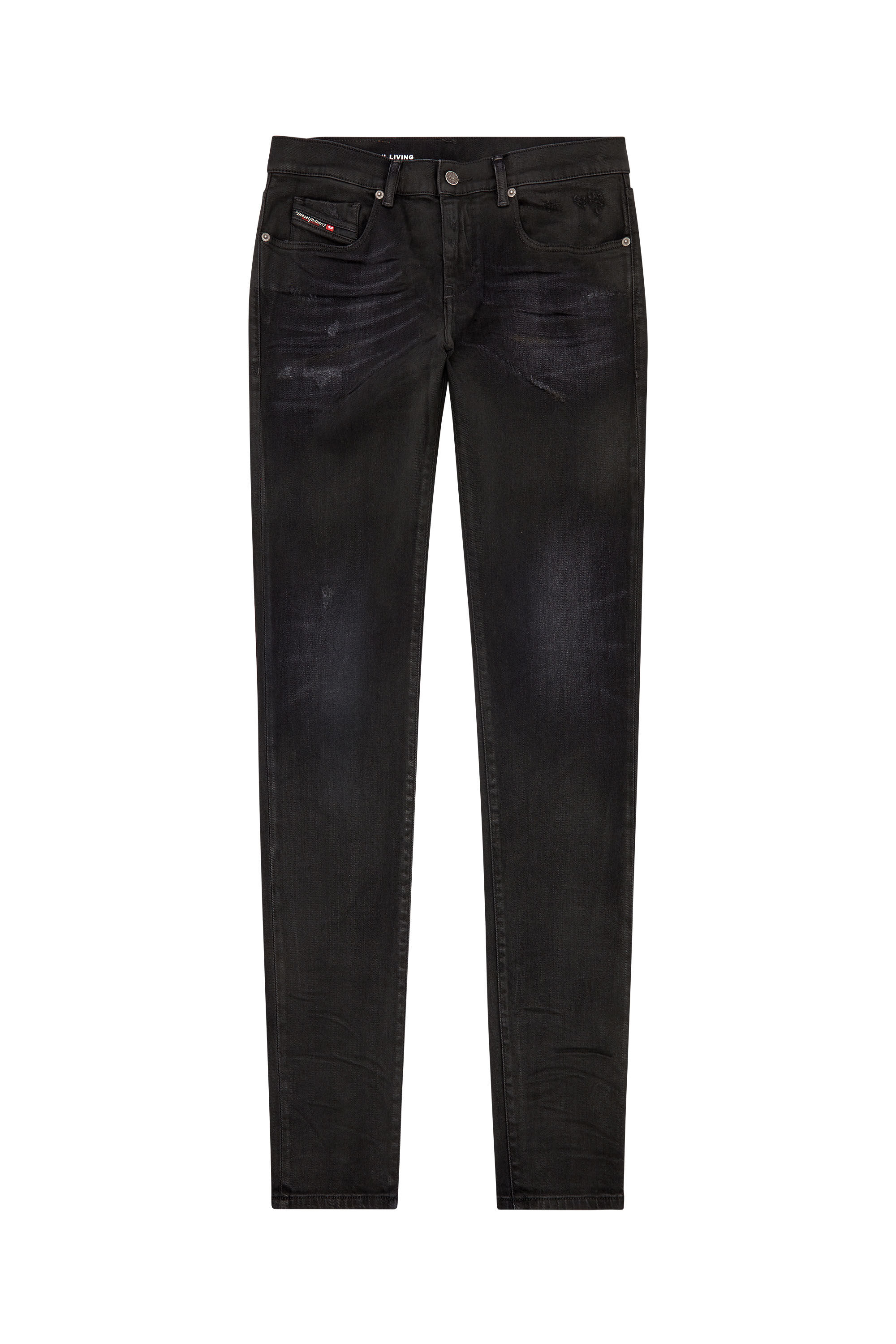 Diesel - Slim Jeans 2019 D-Strukt 09I19 Homme, Noir/Gris foncé - Image 2