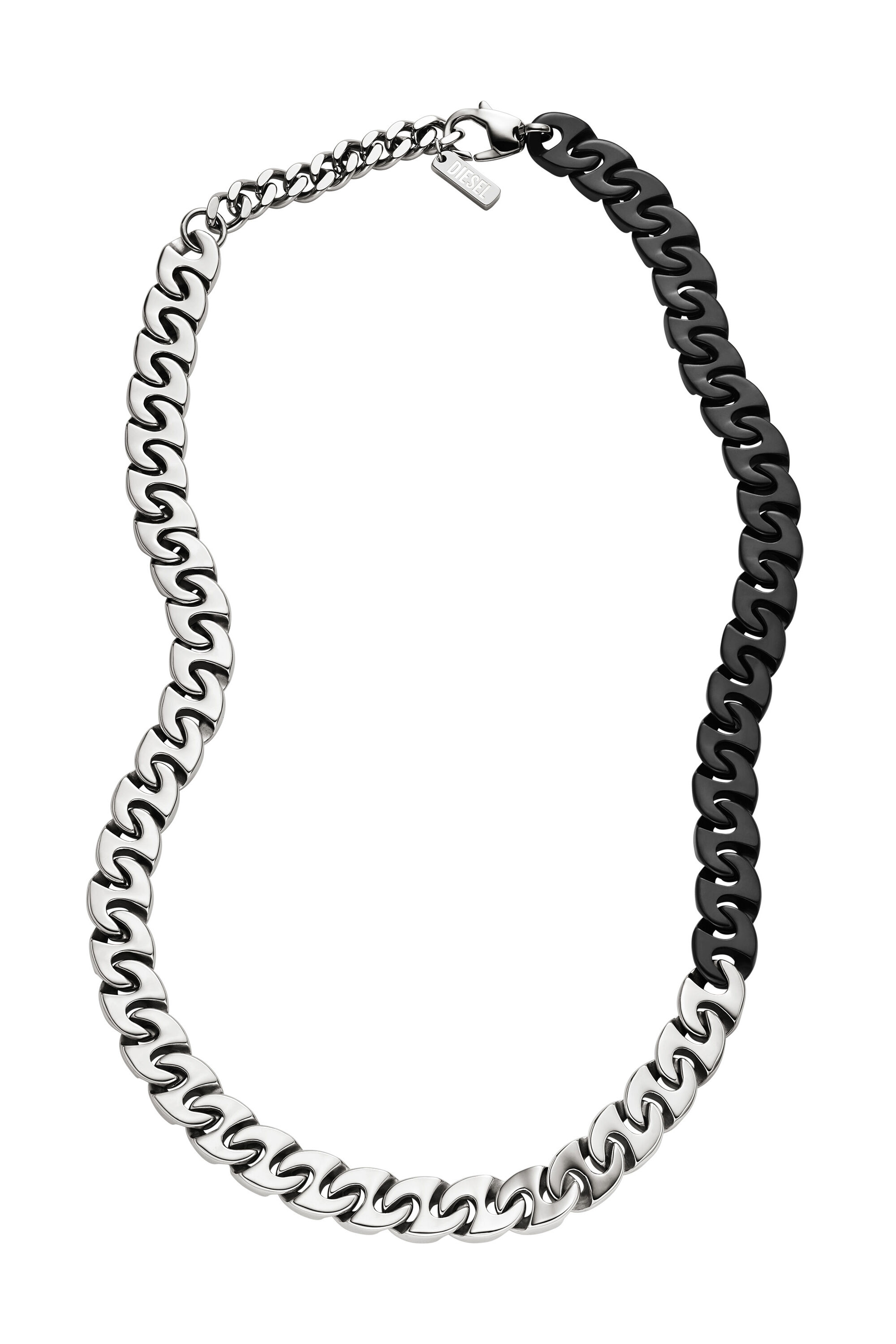 ☆DIESEL☆ two tone chain necklace DX1499931 Diesel Men'S Two-Tone Stainless Steel Chain Necklace
