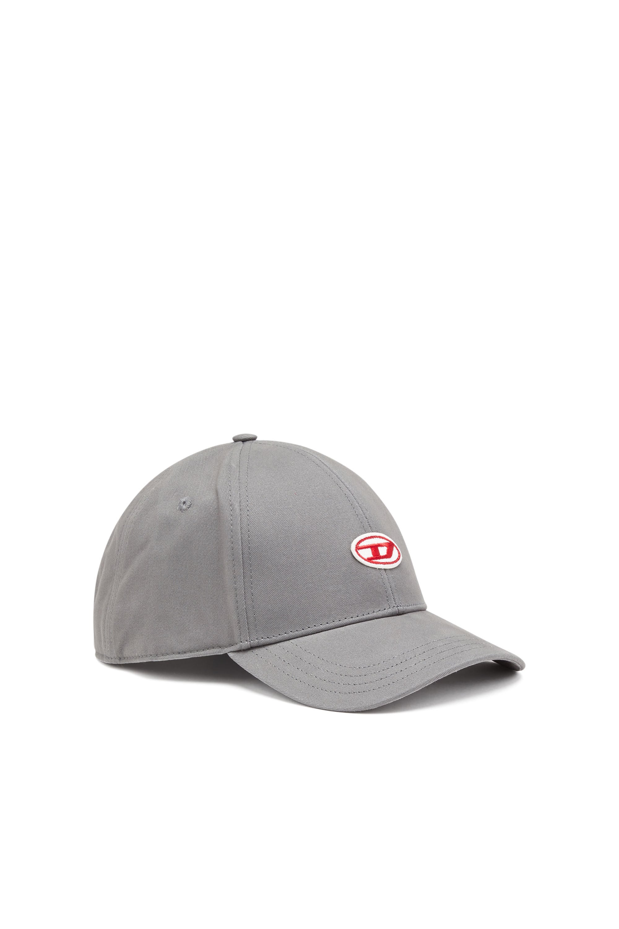 Diesel - C-RUNEY, Gorra de b&eacute;isbol con parche D bordado Hombre in Gris - 1