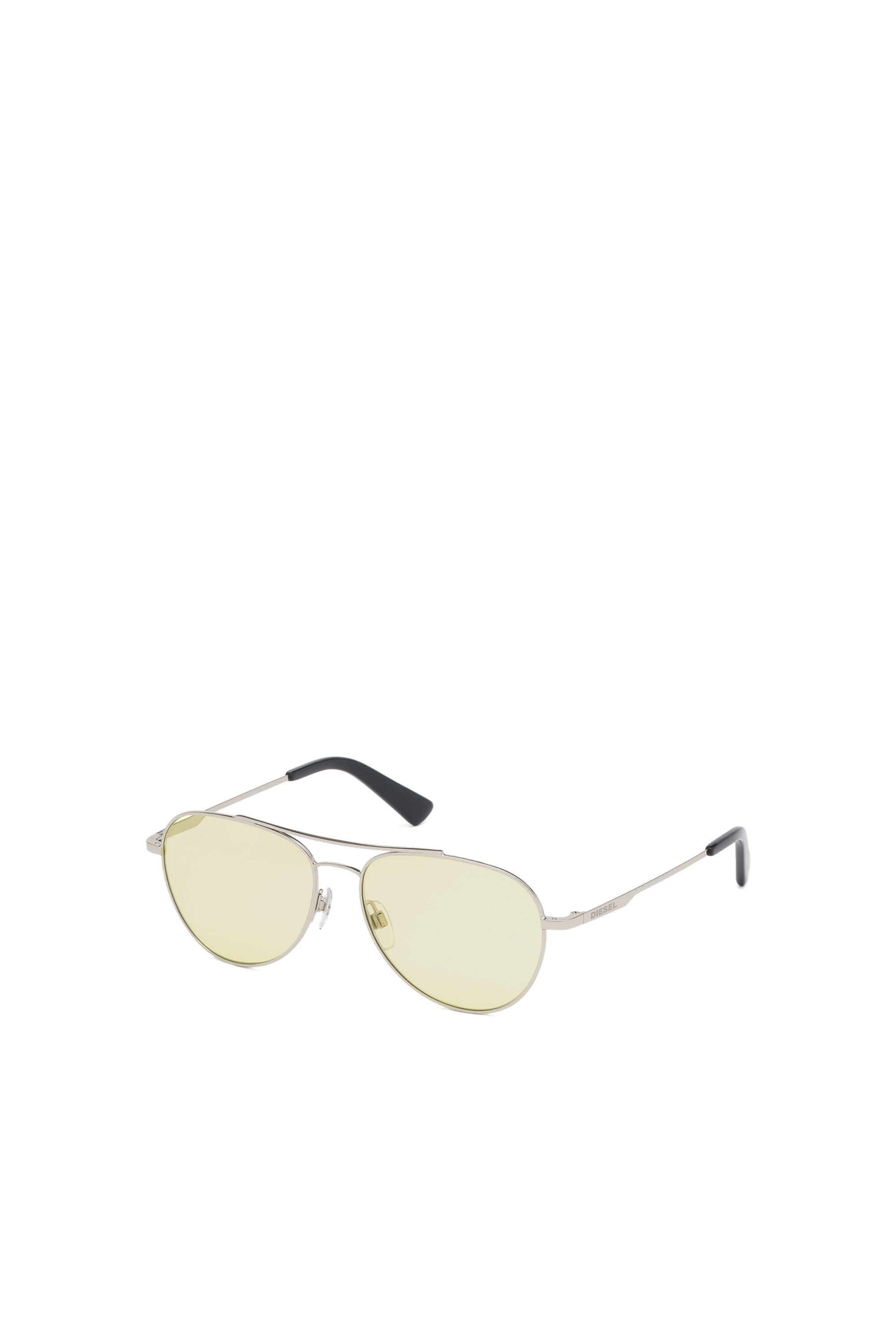 Diesel - DL0285, Male's Pilot shape sunglasses in metal in Pearl Grey - 2