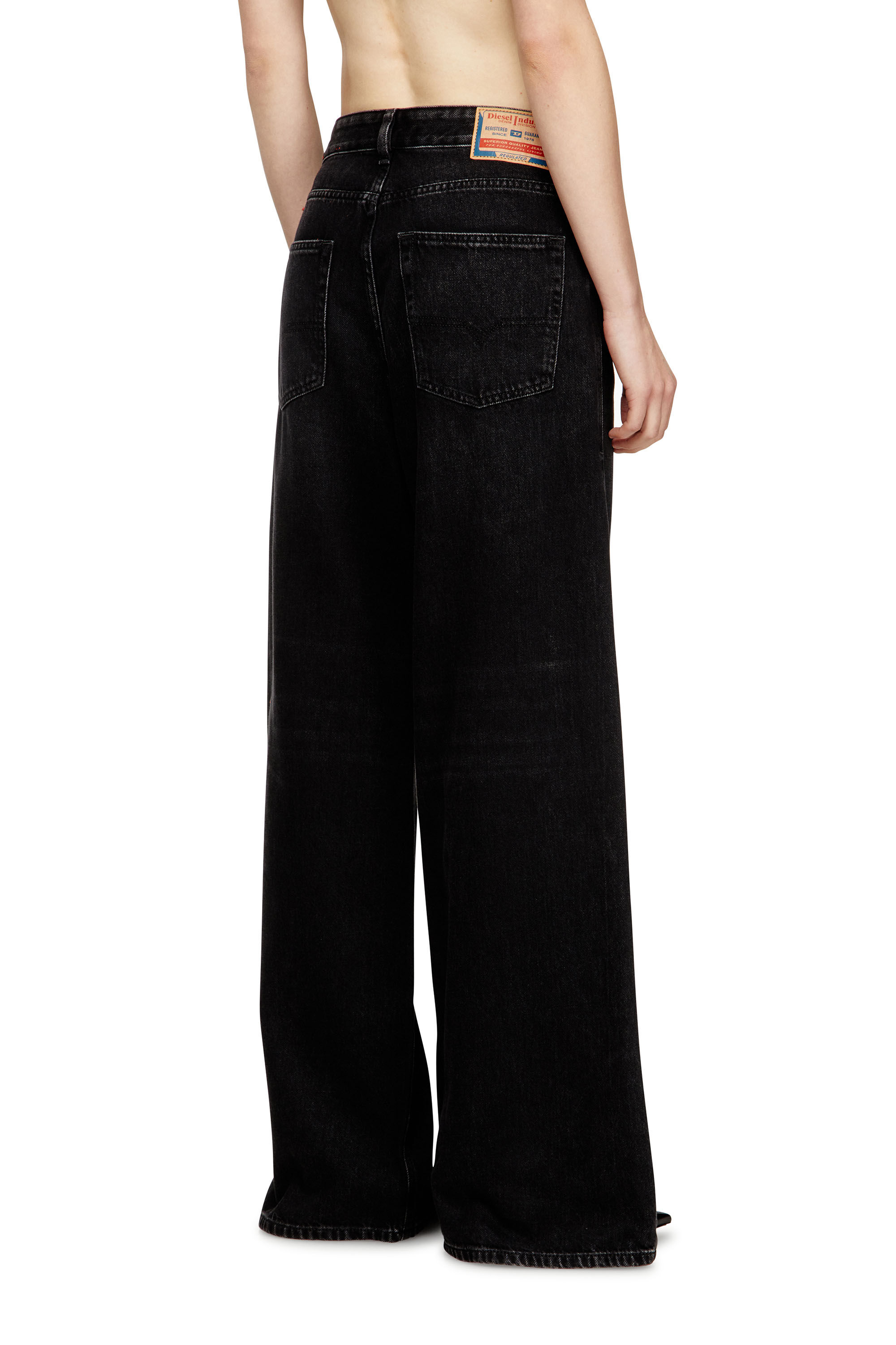 Women's Relaxed Jeans | Black/Dark grey | Diesel 1996 D-Sire