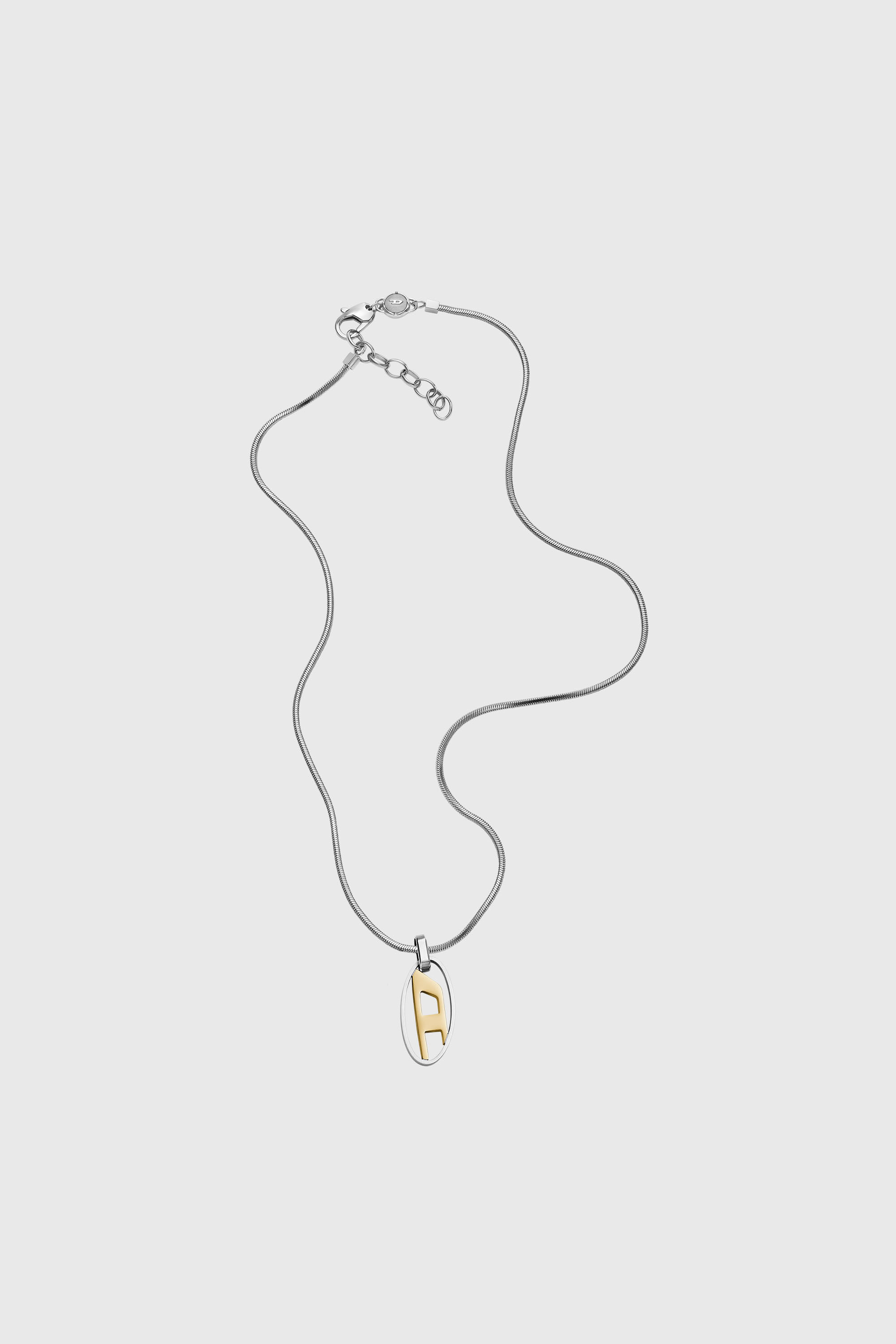 Women's Two-Tone Stainless Steel Pendant Necklace | Silver