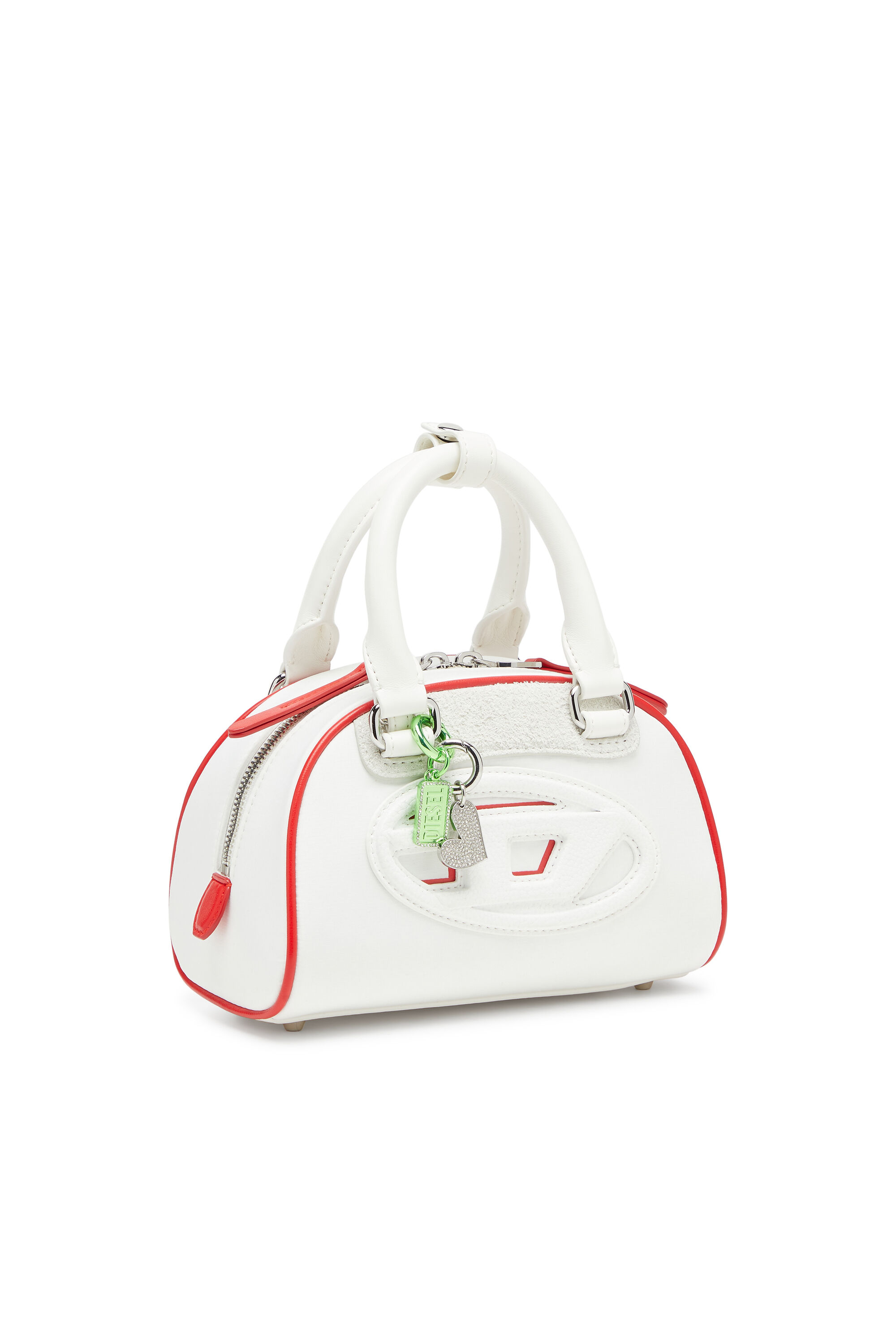 Women's 1DR Dome-Colour-block mini bowling bag | White | Diesel