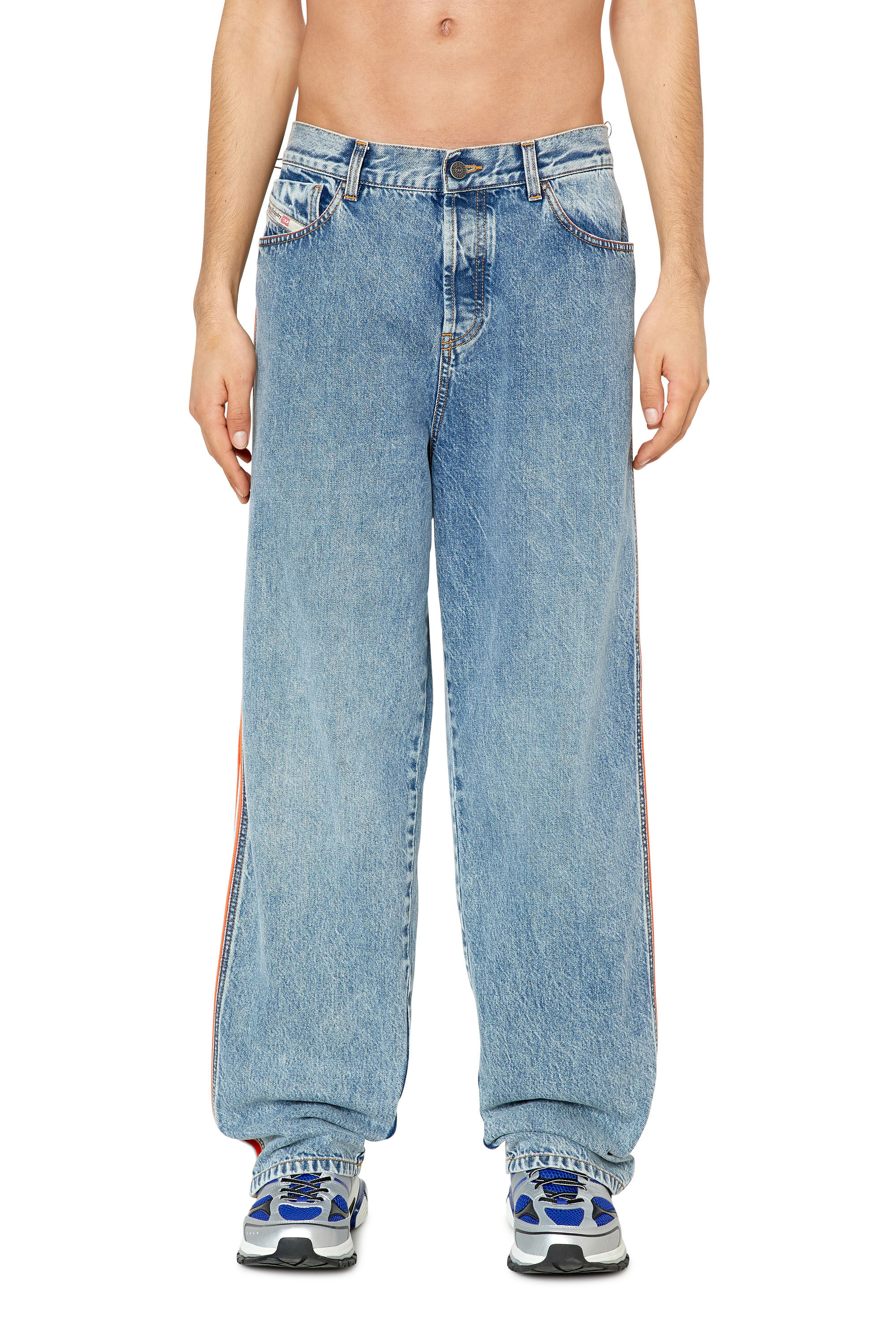D-Vulkos 0EMAH Man: Straight Medium blue Jeans | Diesel