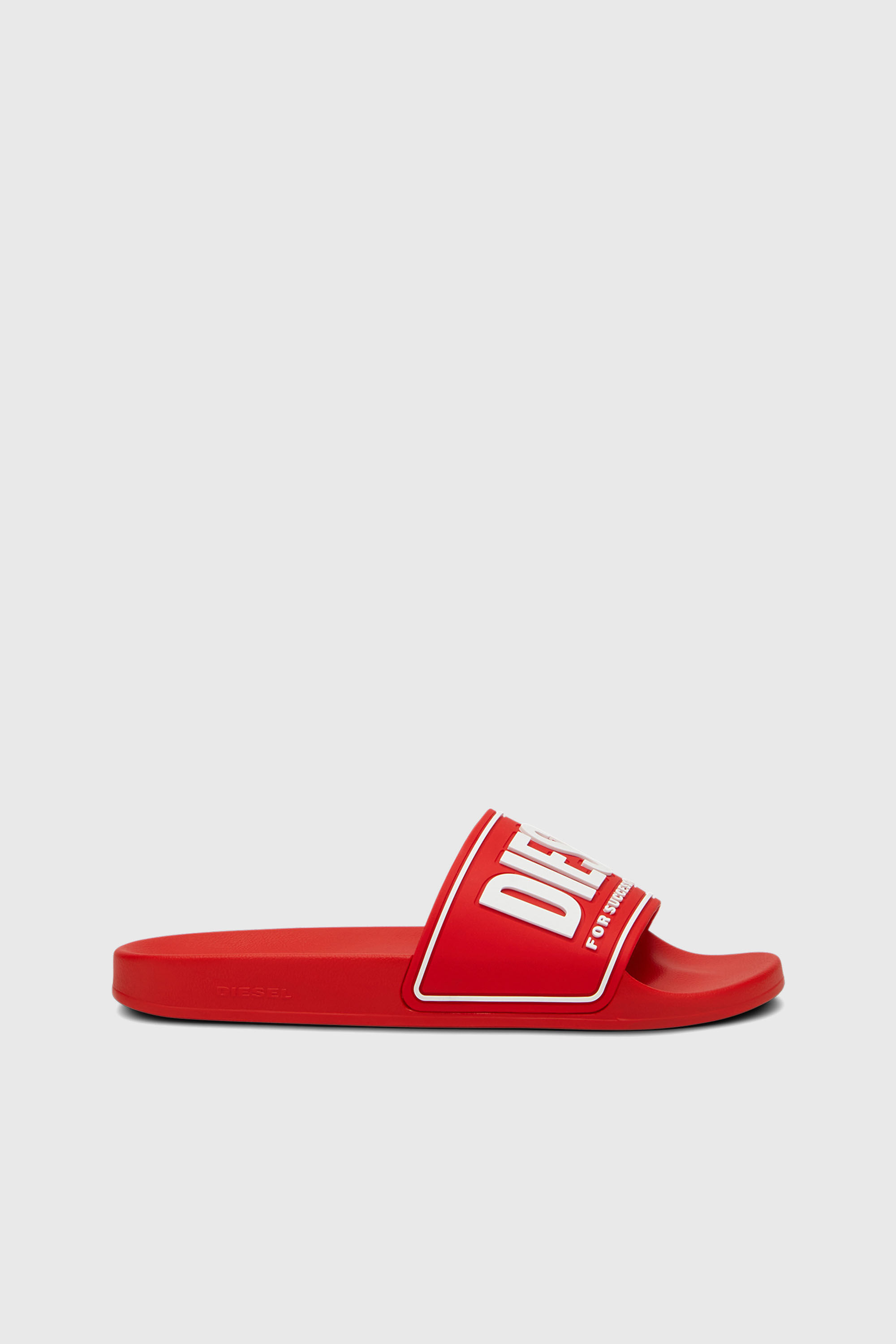 Diesel - SA-MAYEMI CC, Sa-Mayemi-Chanclas con logotipo 3D Hombre in Rojo - 1