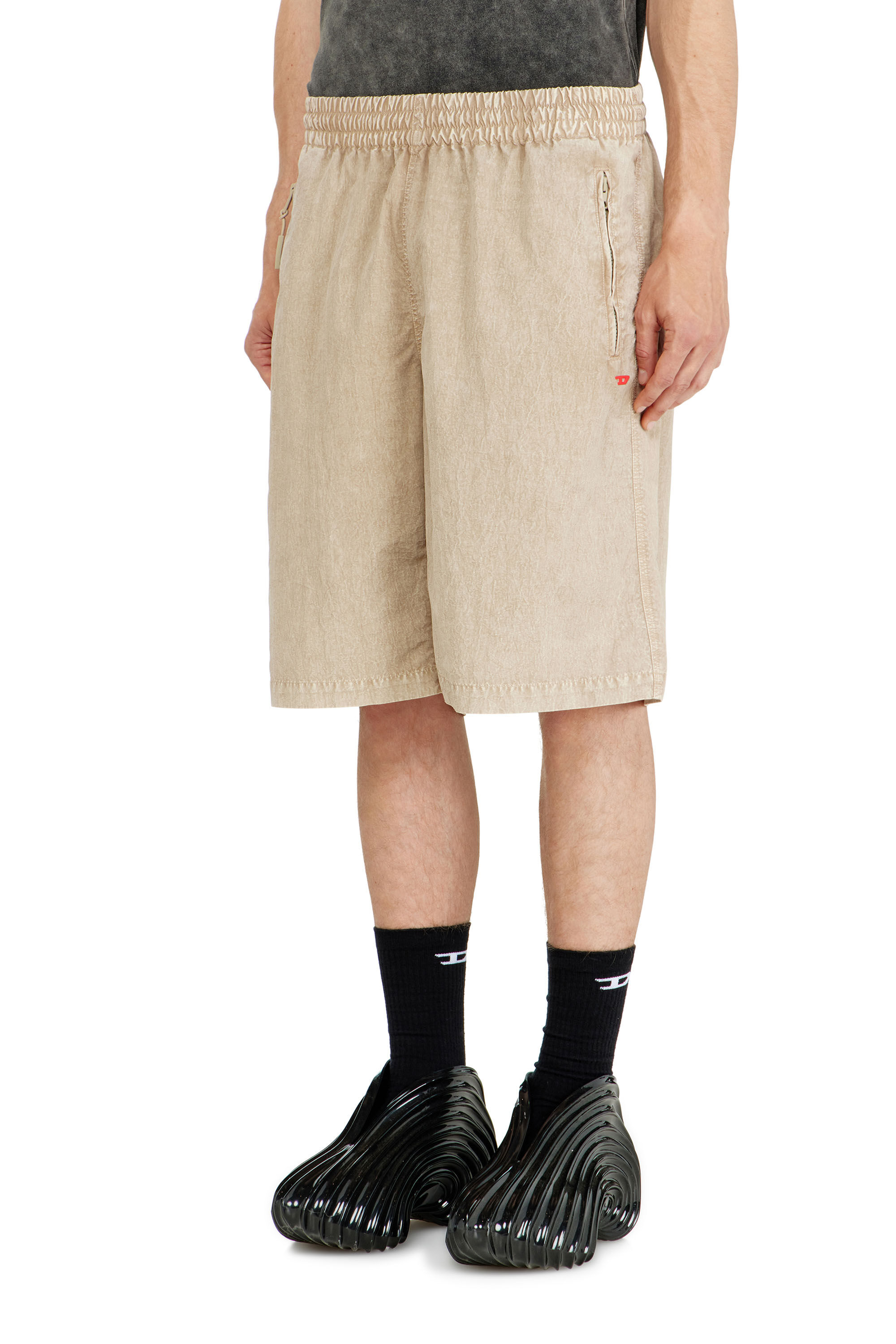 Men's Treated nylon shorts | Beige | Diesel US