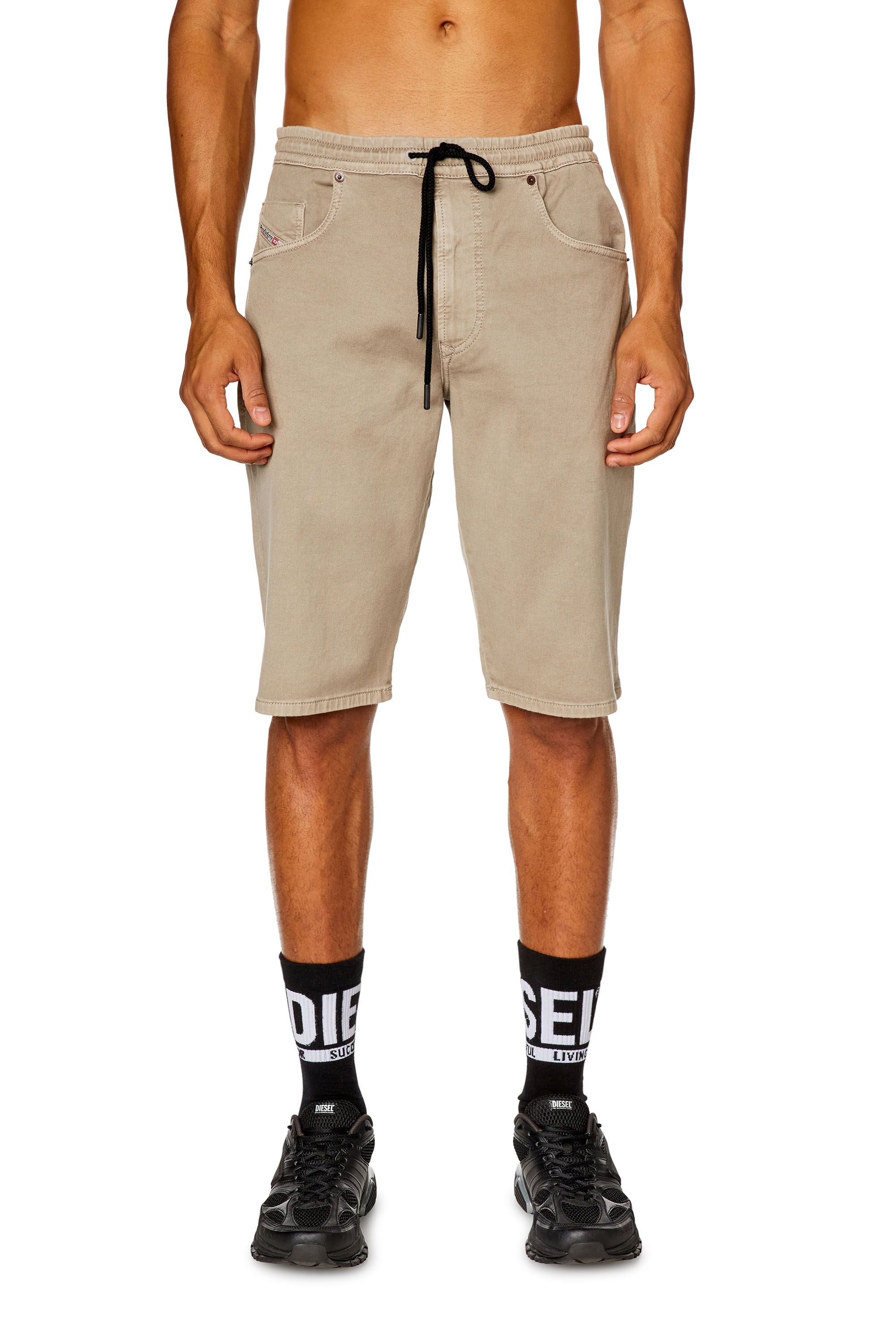 Diesel - 2033 D-KROOLEY-SHORT JOGG, Male's Chino shorts in JoggJeans in Grey - 2