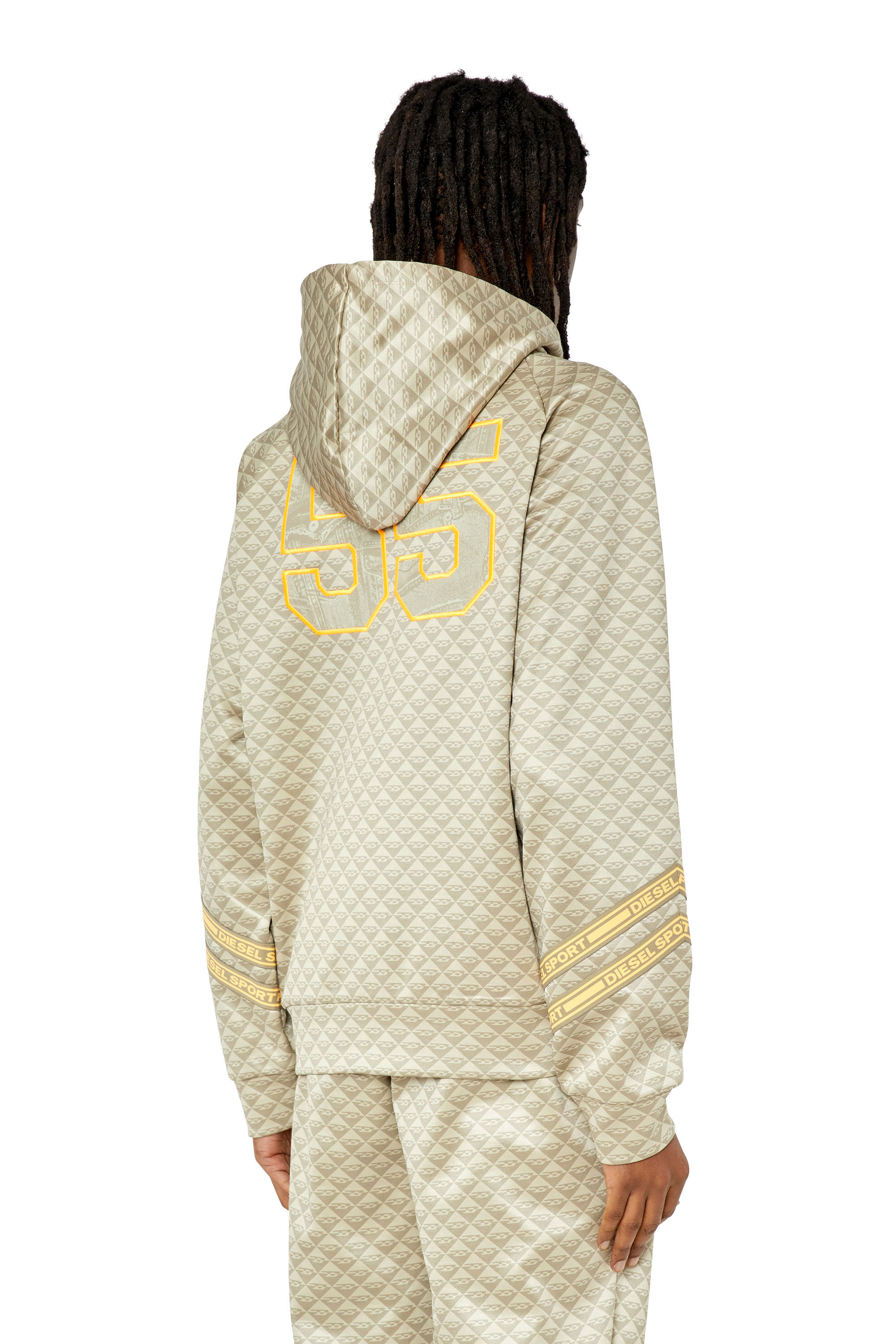 Diesel - AMST-CORBAN-HT29, Male's Hooded monogram jacket in Military Green - 5