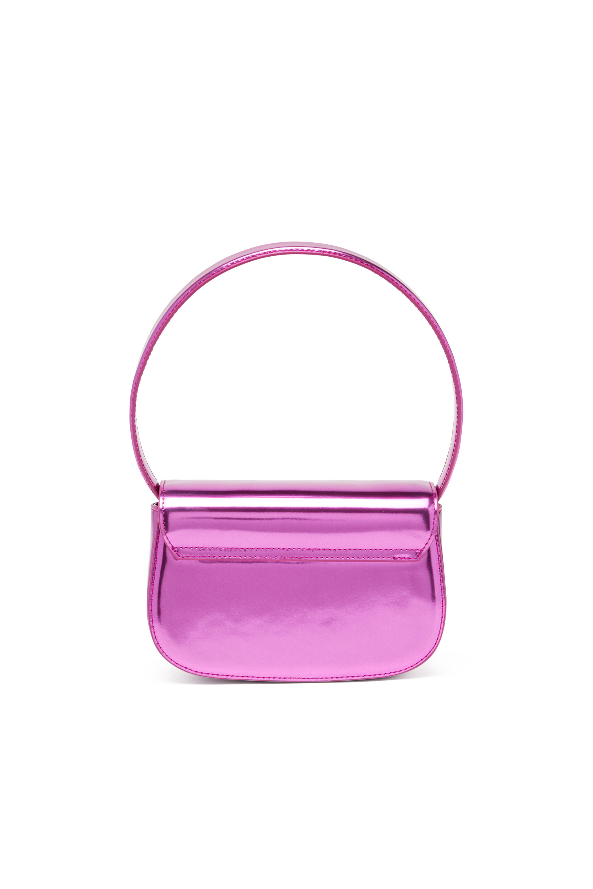 Women's 1DR-Iconic shoulder bag in mirrored leather | Pink
