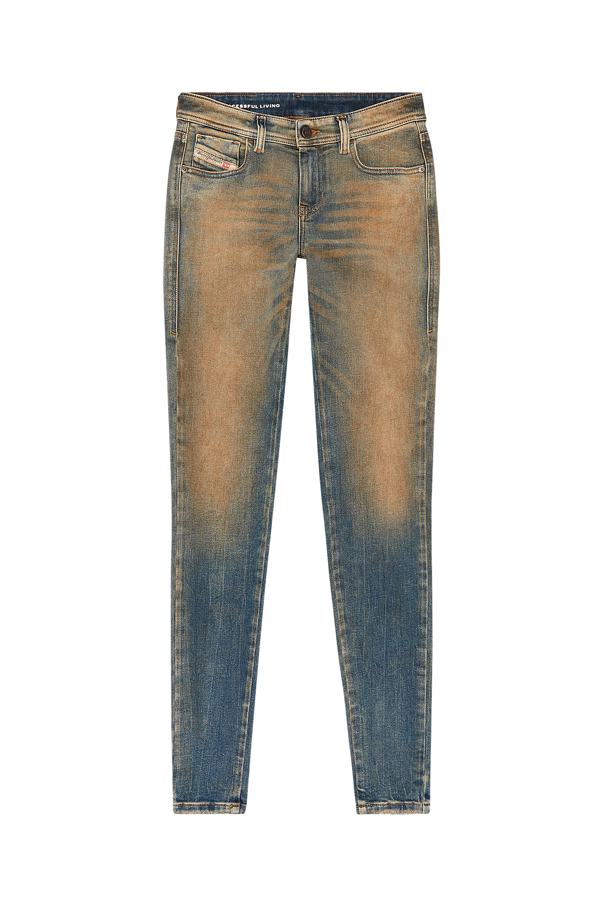Diesel - Female's Skinny Jeans 2017 Slandy 09H83, Medium Blue - 2