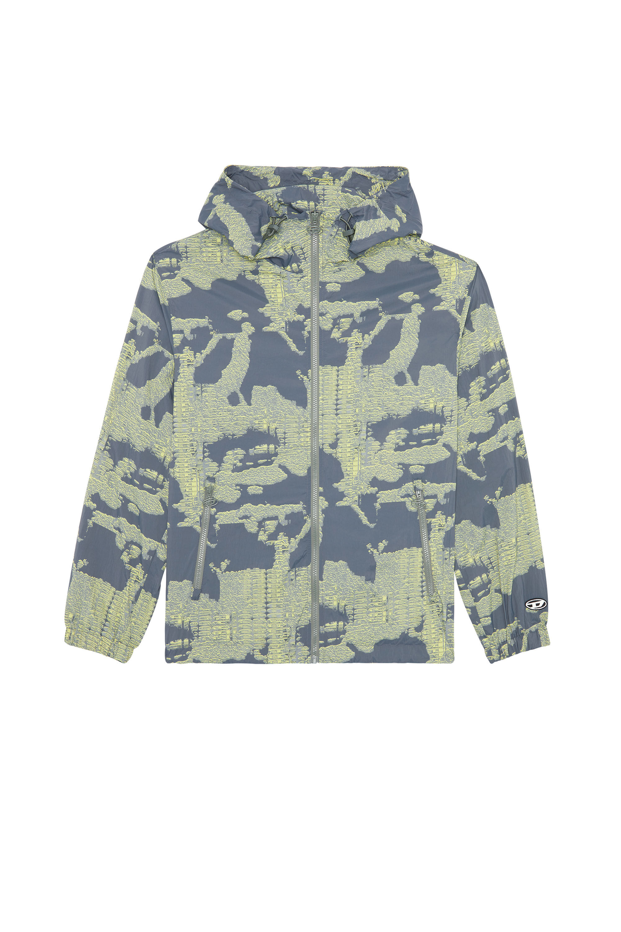 Diesel - J-WARRETT-CMF-A, Coupe-vent en nylon avec imprimé camouflage Homme in Polychrome - 2